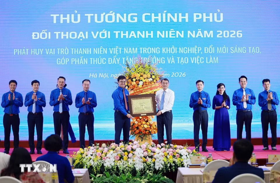 Thủ tướng Lê Minh Hưng chúc mừng Ban Bí thư Trung ương Đoàn và Trung ương Hội Liên hiệp Thanh niên Việt Nam