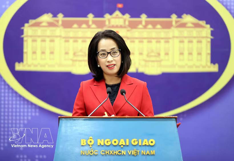 Spokesperson of the Ministry of Foreign Affairs Pham Thu Hang (Photo: VNA)