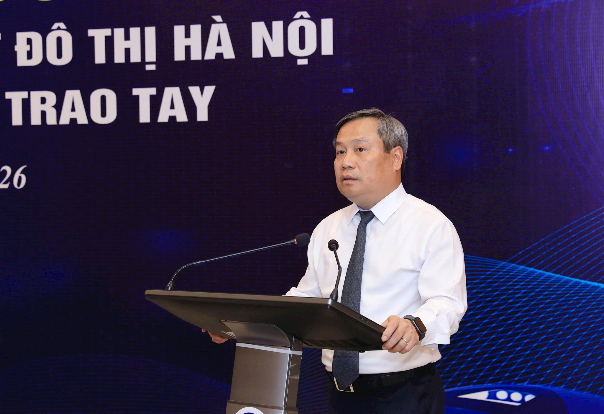 Chủ tịch UBND thành phố Vũ Đại Thắng phát biểu tại lễ ký kết