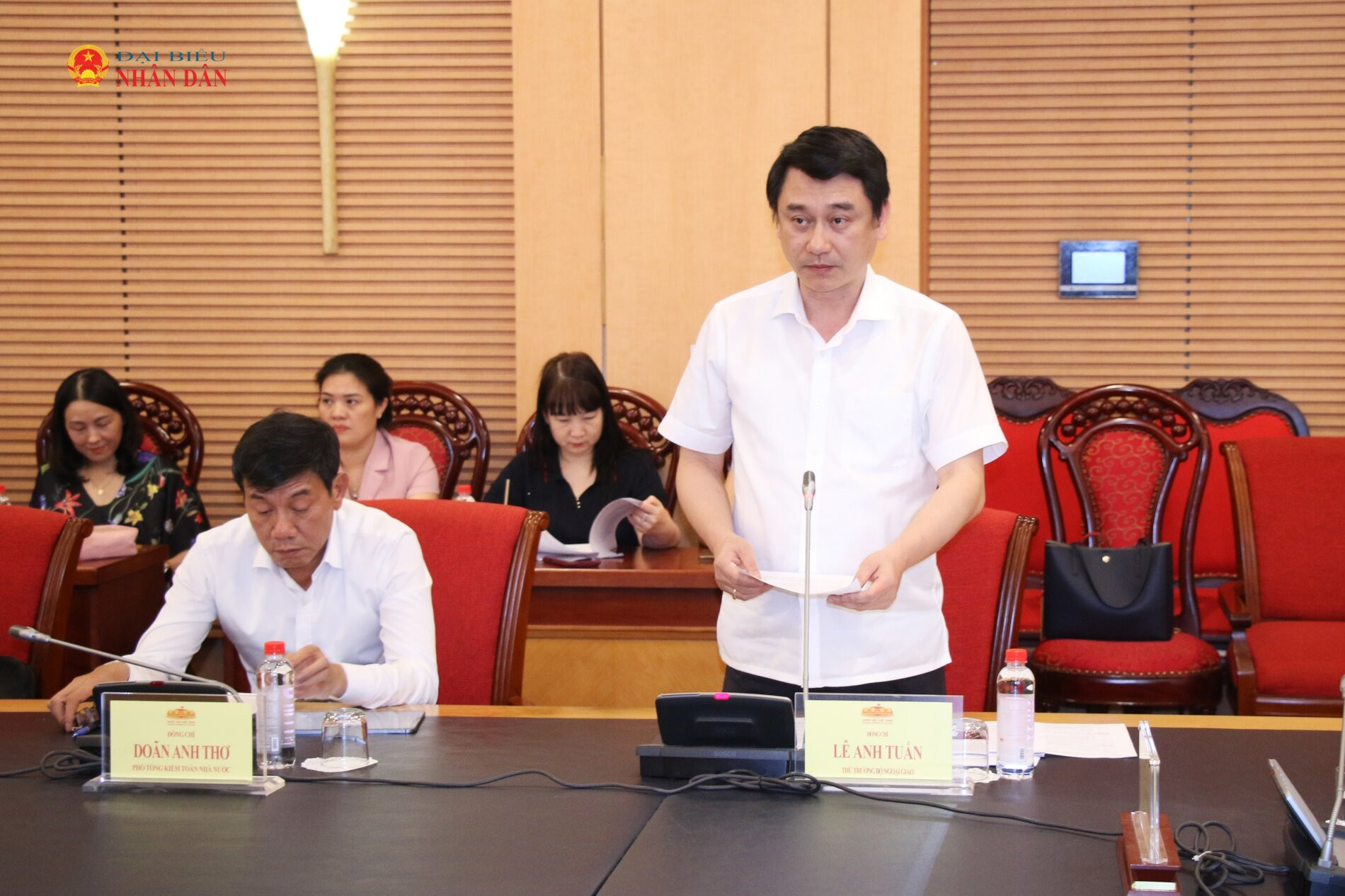 Thứ trưởng Bộ Ngoại giao Lê Anh Tuấn phát biểu tại phiên họp