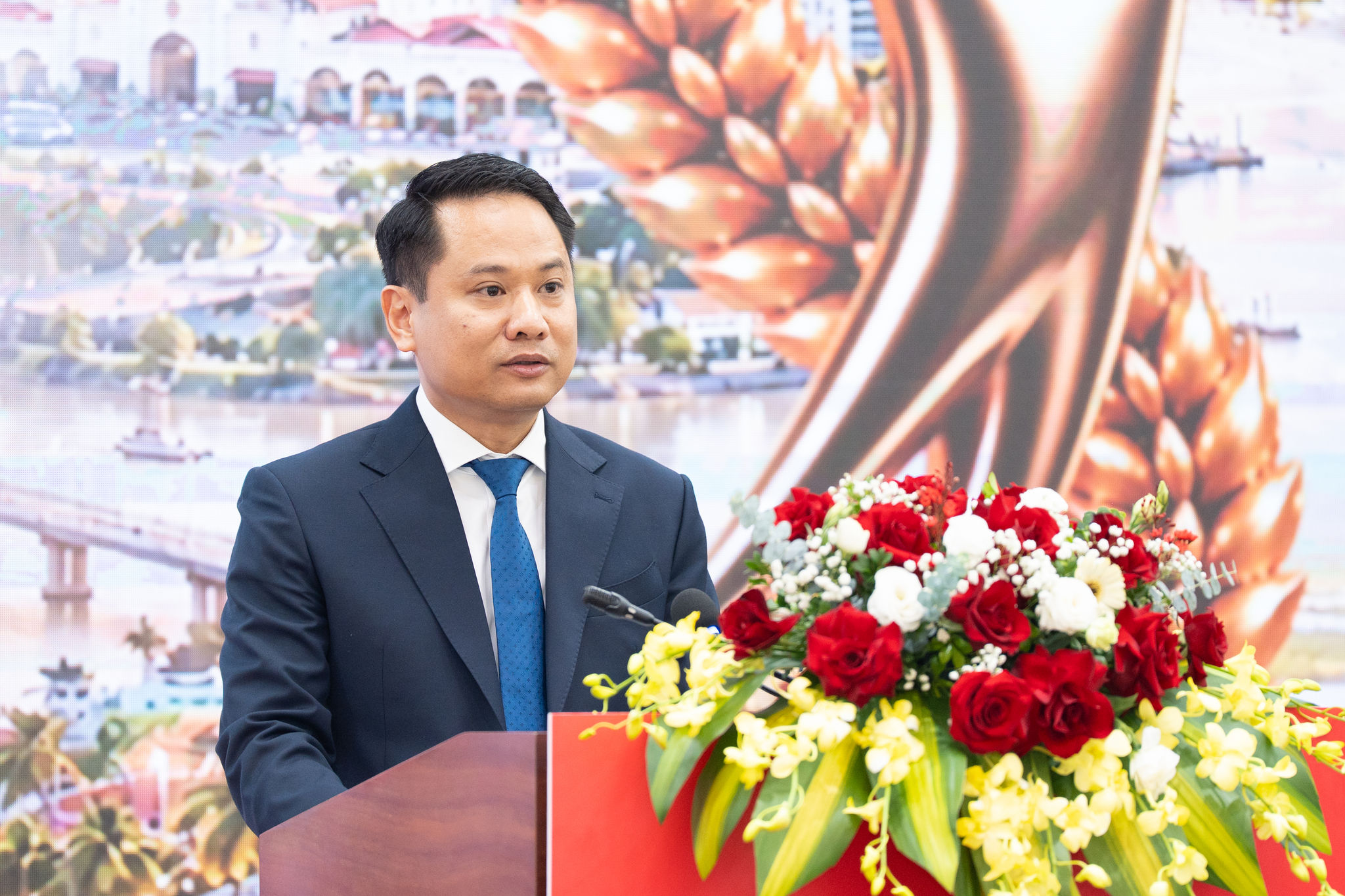 Ông Trương Thành Trung - Tổng Biên tập Báo Đại Đoàn Kết phát biểu tại Lễ công bố