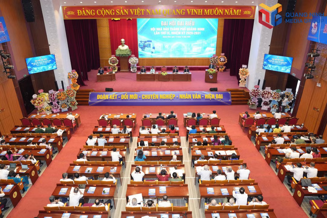 Quang cảnh phiên làm việc chính thức Đại hội đại biểu Hội Nhà báo thành phố Quảng Ninh khóa IX, nhiệm kỳ 2026-2031. Ảnh: Đỗ Phương (Q.M.G)