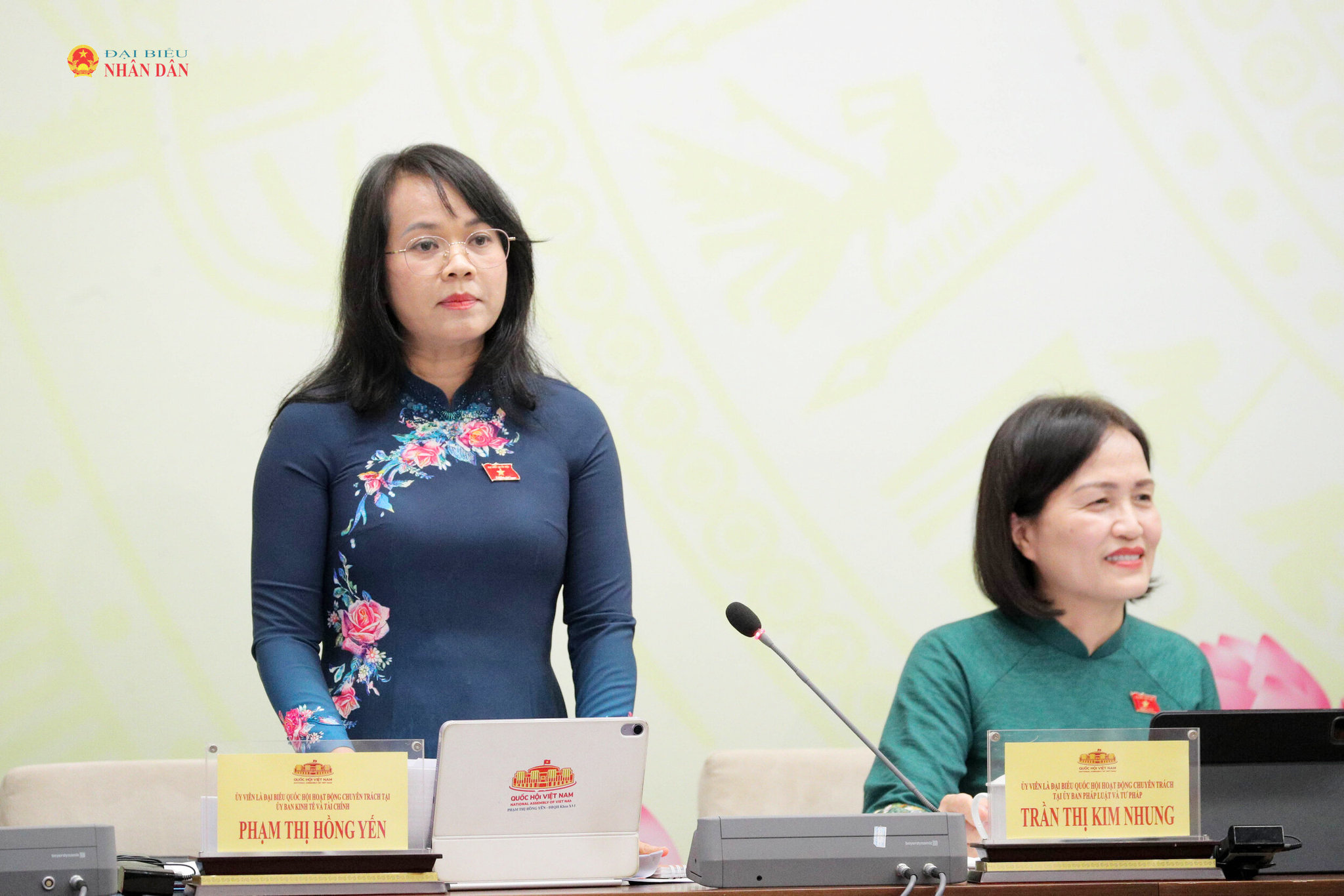 Đại biểu Quốc hội hoạt động chuyên trách tại Ủy ban Kinh tế và Tài chính Phạm Thị Hồng Yến phát biểu tại họp báo