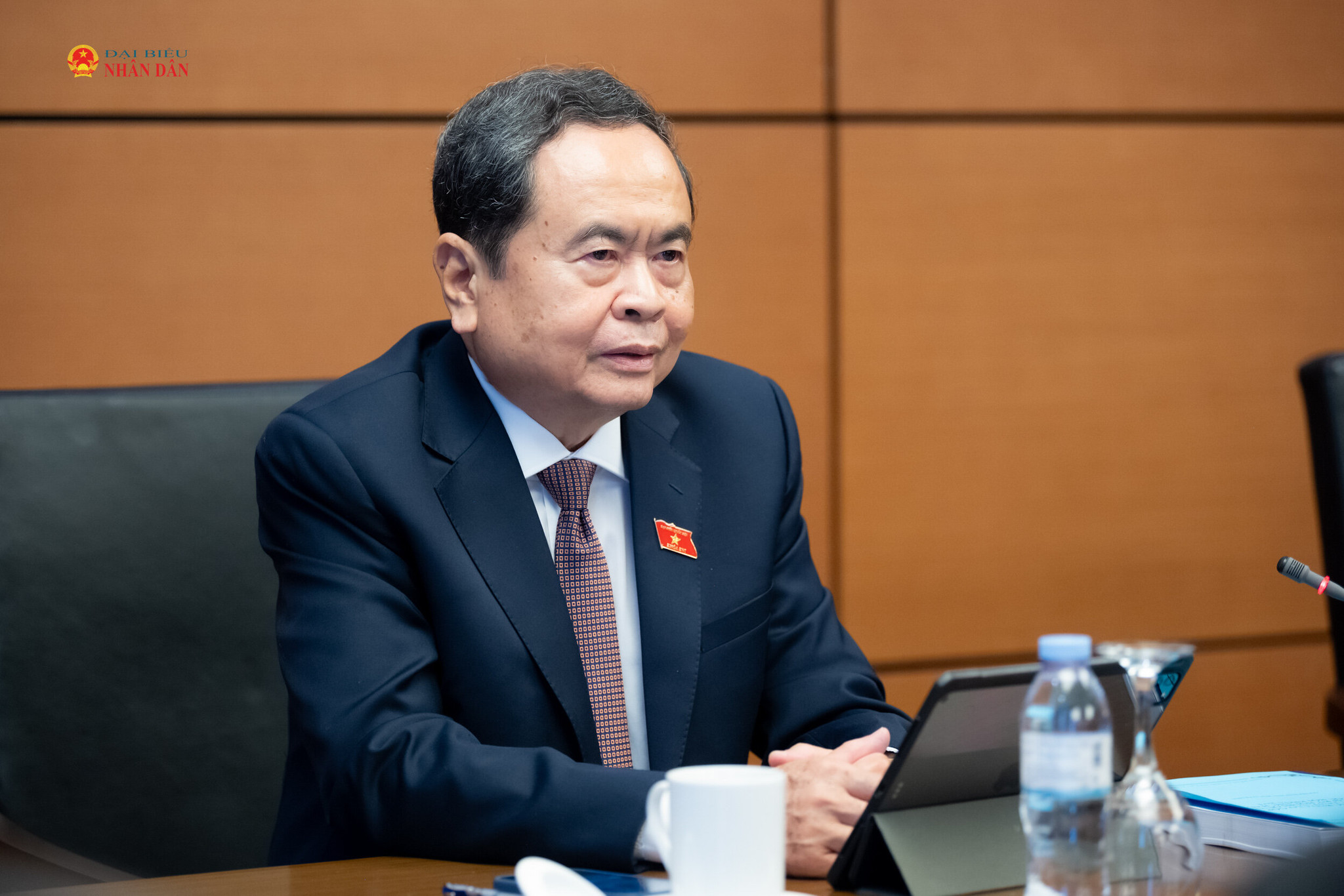 Chủ tịch Quốc hội Trần Thanh Mẫn phát biểu thảo luận. Ảnh: Phạm Thắng