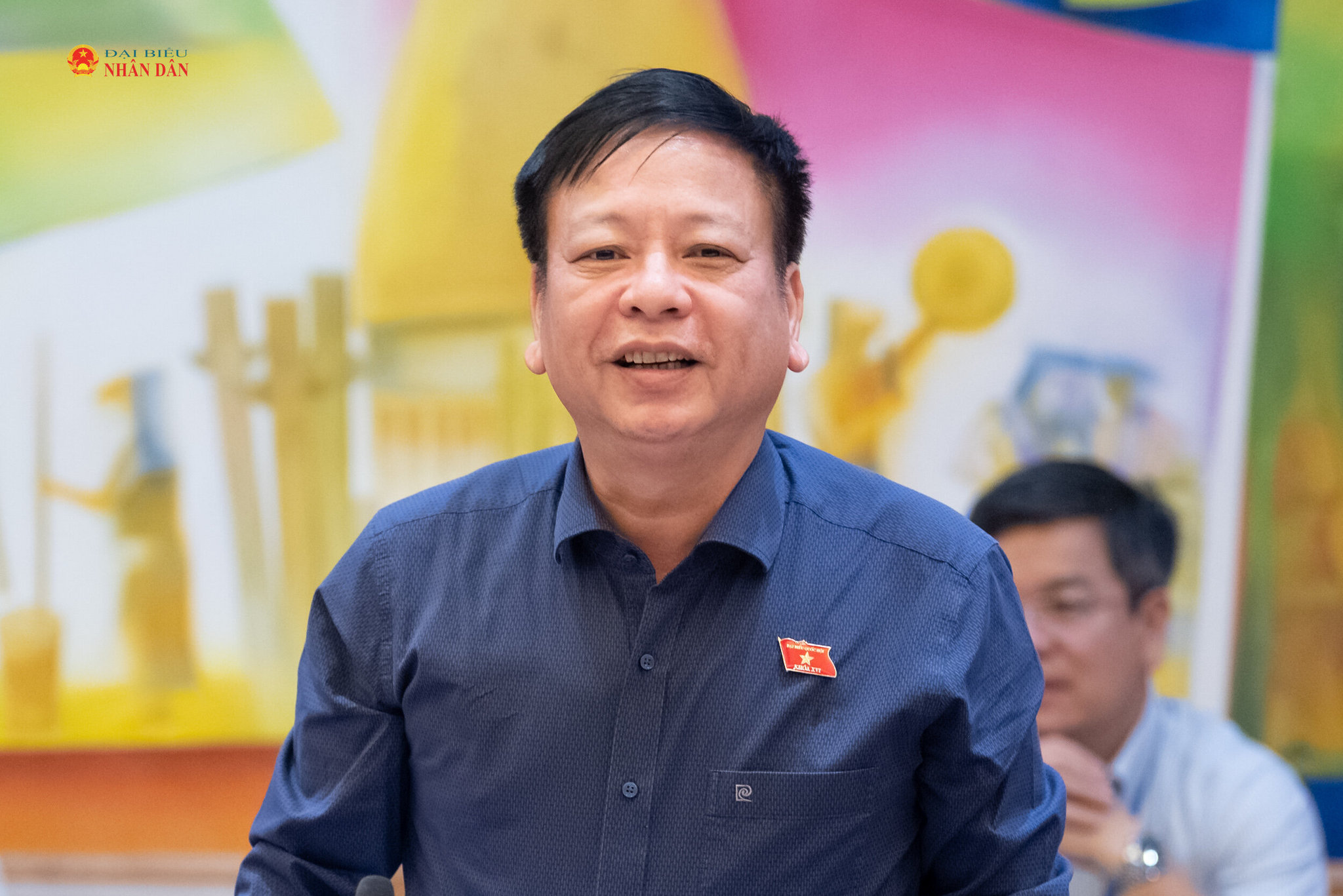 ĐBQH Nguyễn Trường Giang (tỉnh Lâm Đồng) phát biểu thảo luận tại tổ. Ảnh: Phạm Thắng