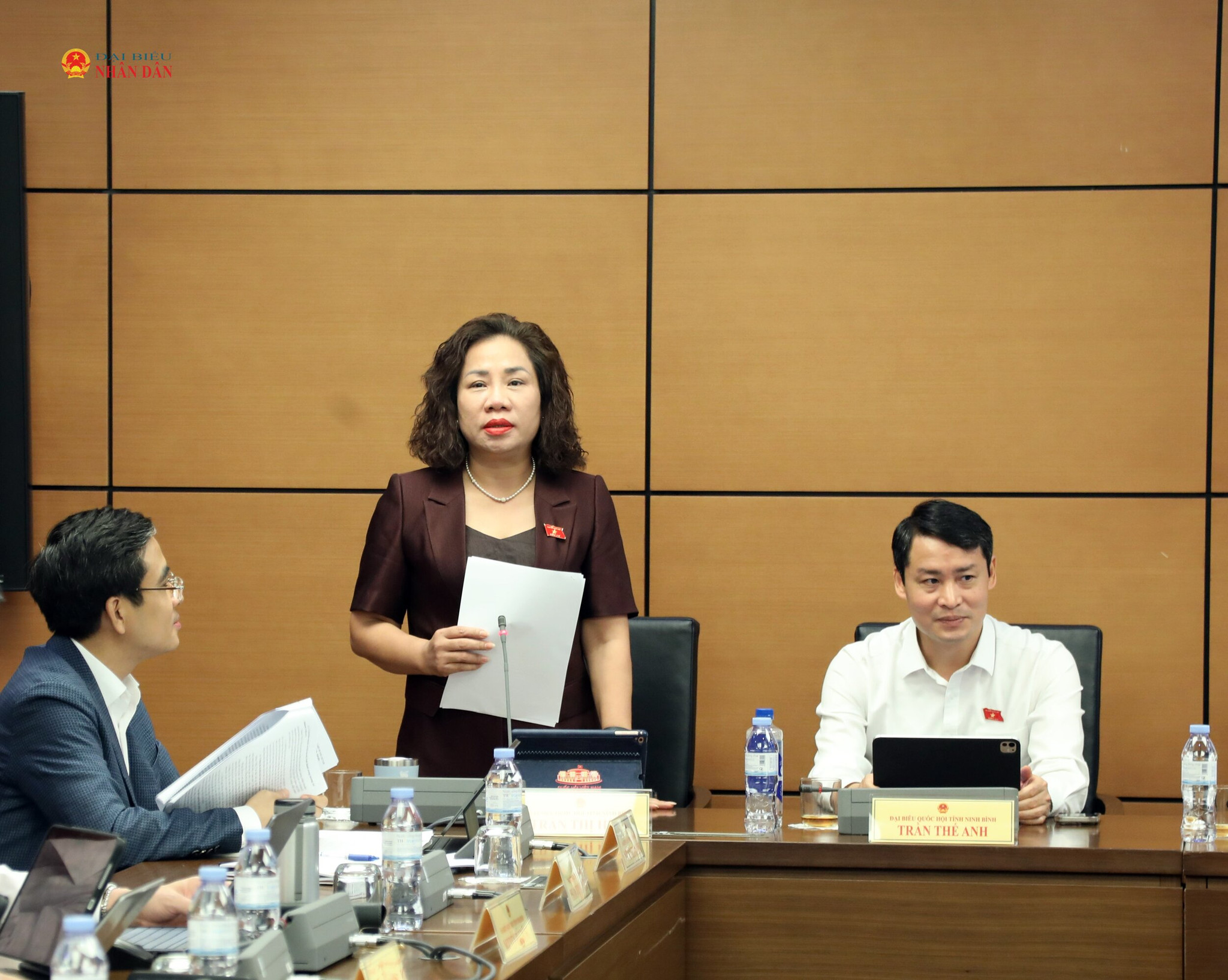 Đại biểu Trần Thị Hiền (Ninh Bình) phát biểu