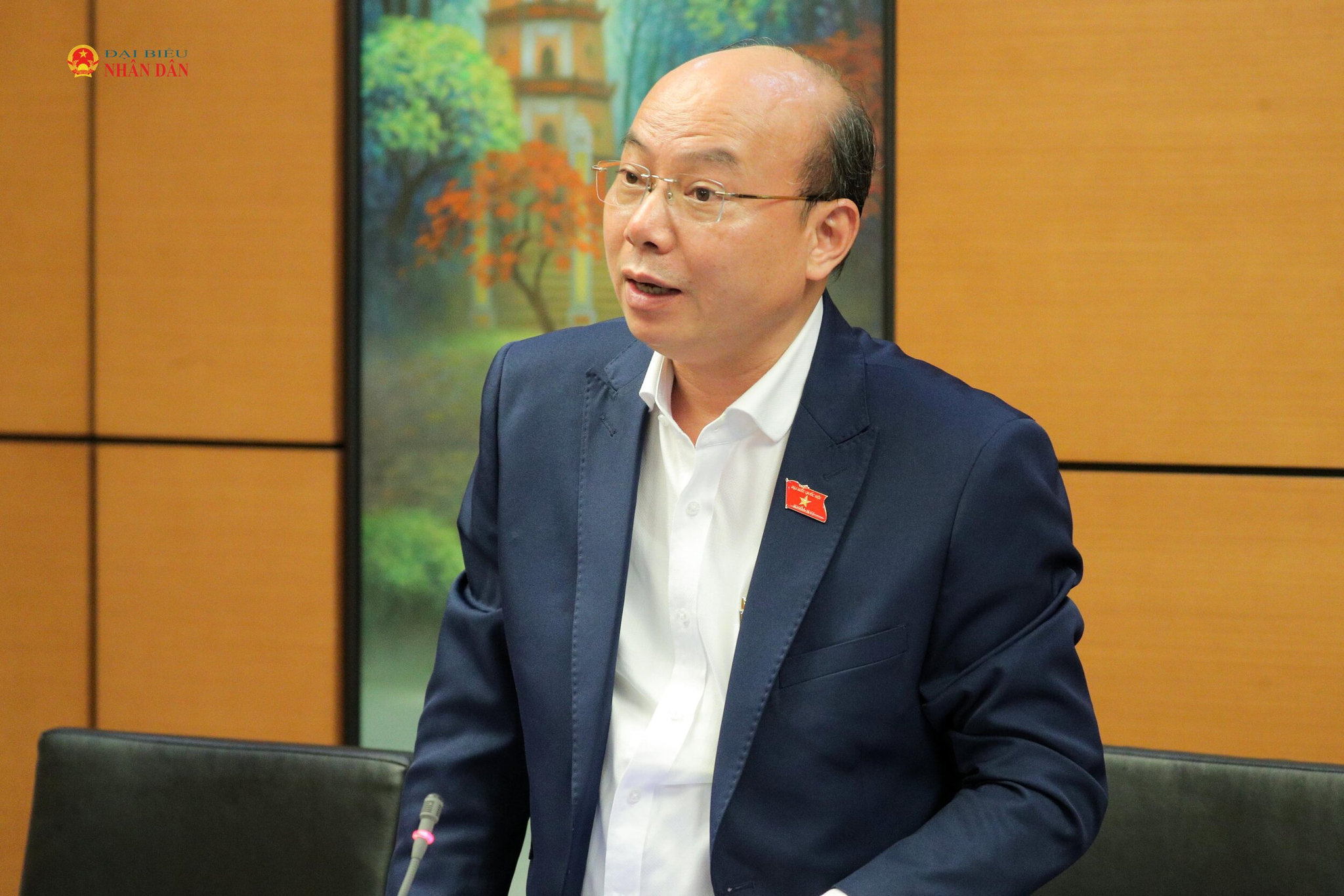 ĐBQH Hoàng Văn Nghĩa (Quảng Ngãi) phát biểu. Ảnh Hồ Long