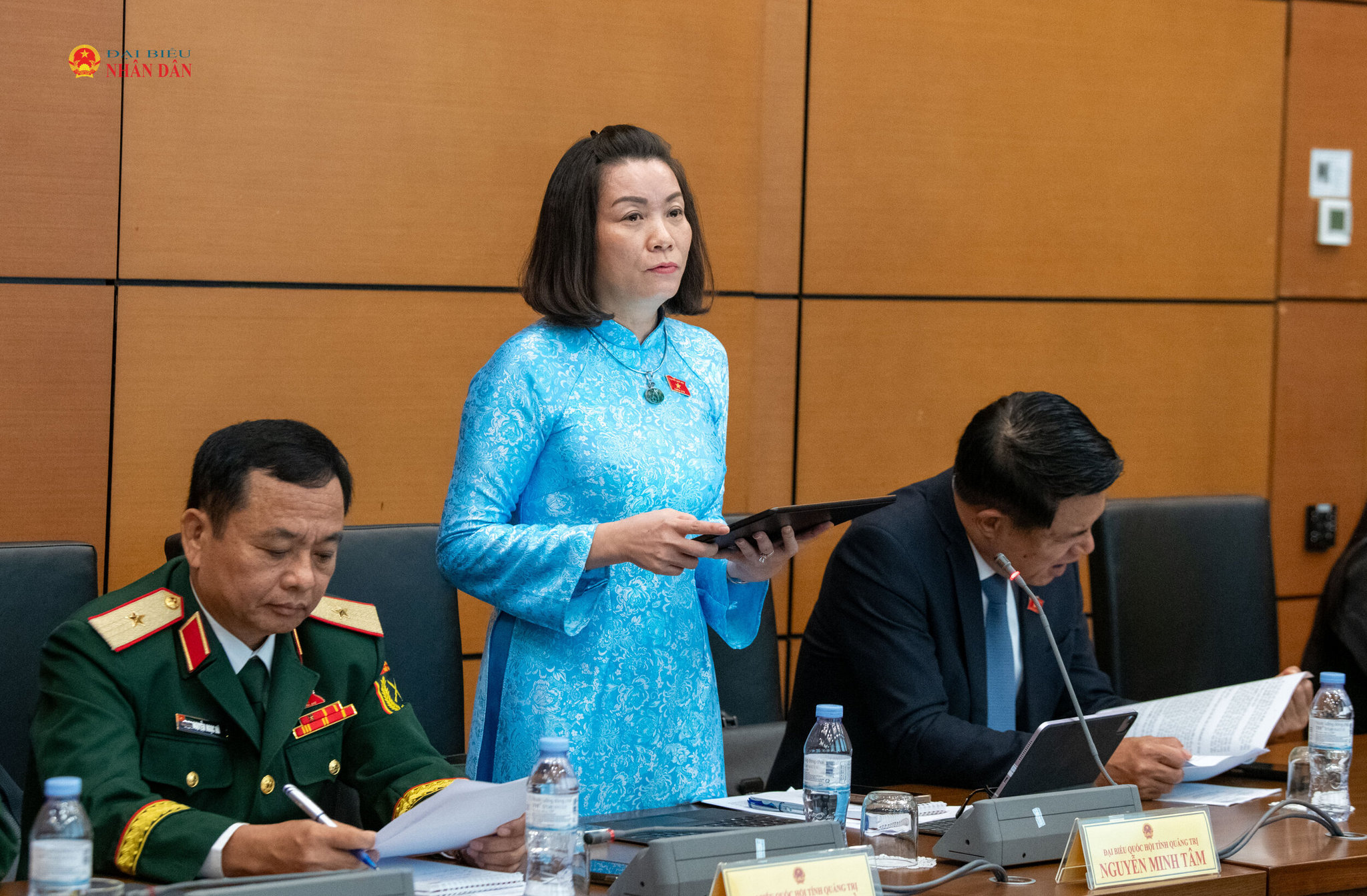 ĐBQH Nguyễn Minh Tâm (Quảng Trị) phát biểu thảo luận Tổ 4-VLH