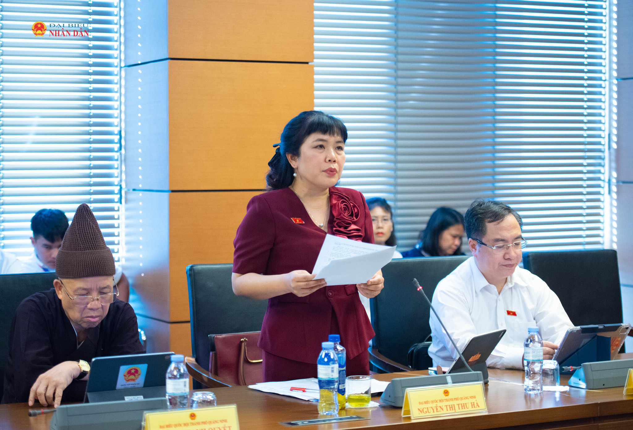 ĐBQH Nguyễn Thị Thu Hà (TP.Quảng Ninh). Ảnh Xuân Quý