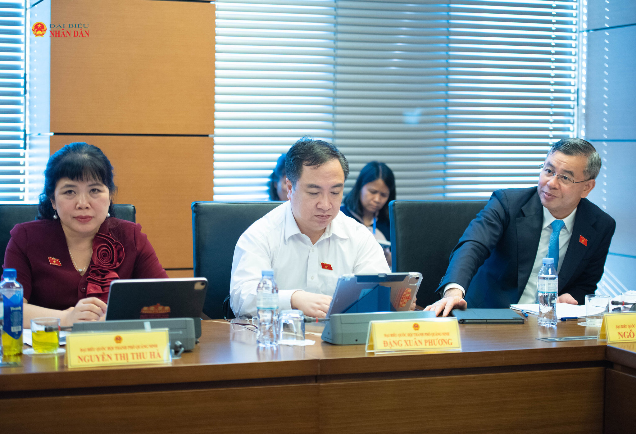 Các ĐBQH tham dự phiên họp tổ
