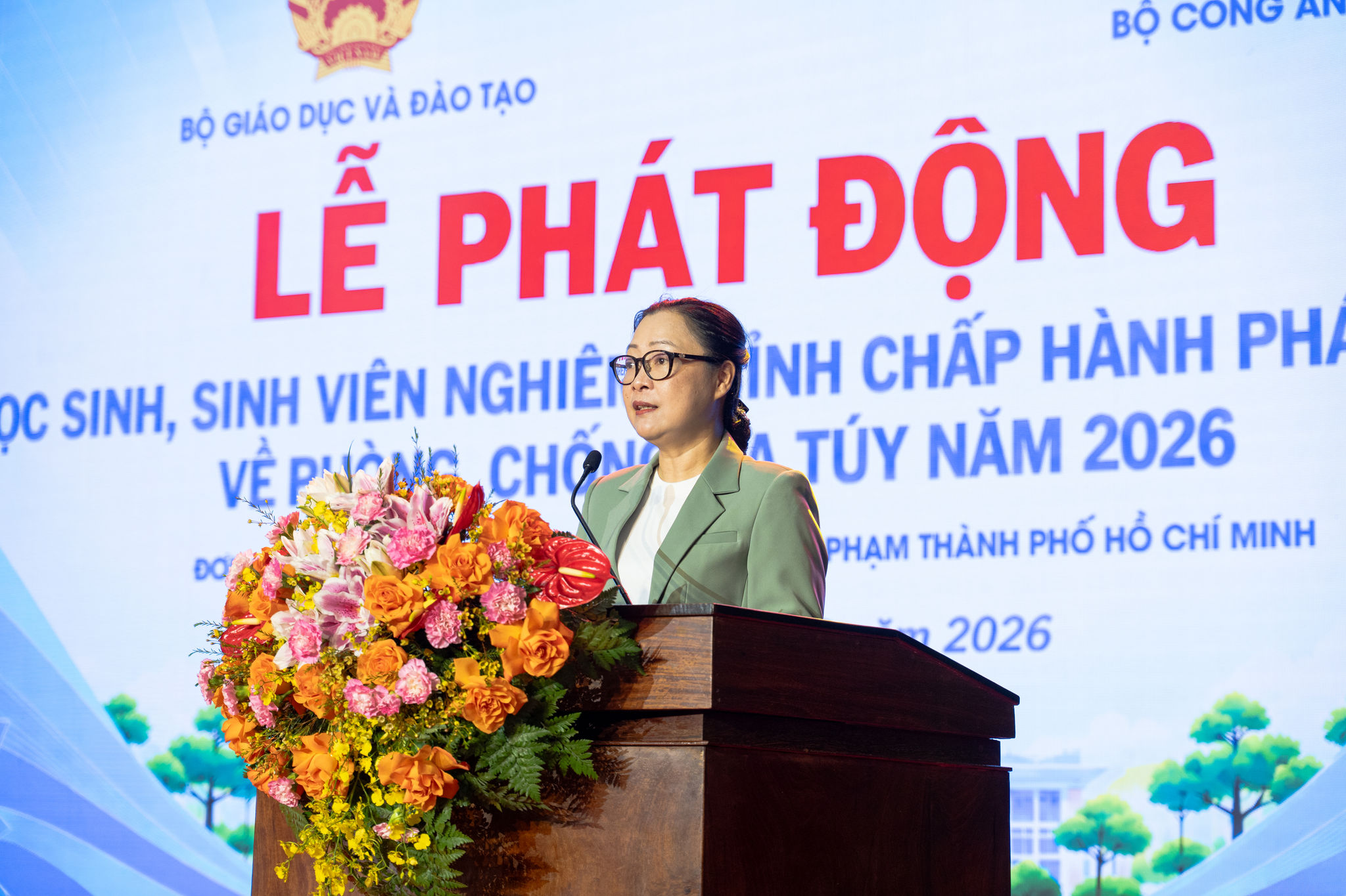 Thứ trưởng Nguyễn Thị Quyên Thanh phát biểu tại lễ phát động
