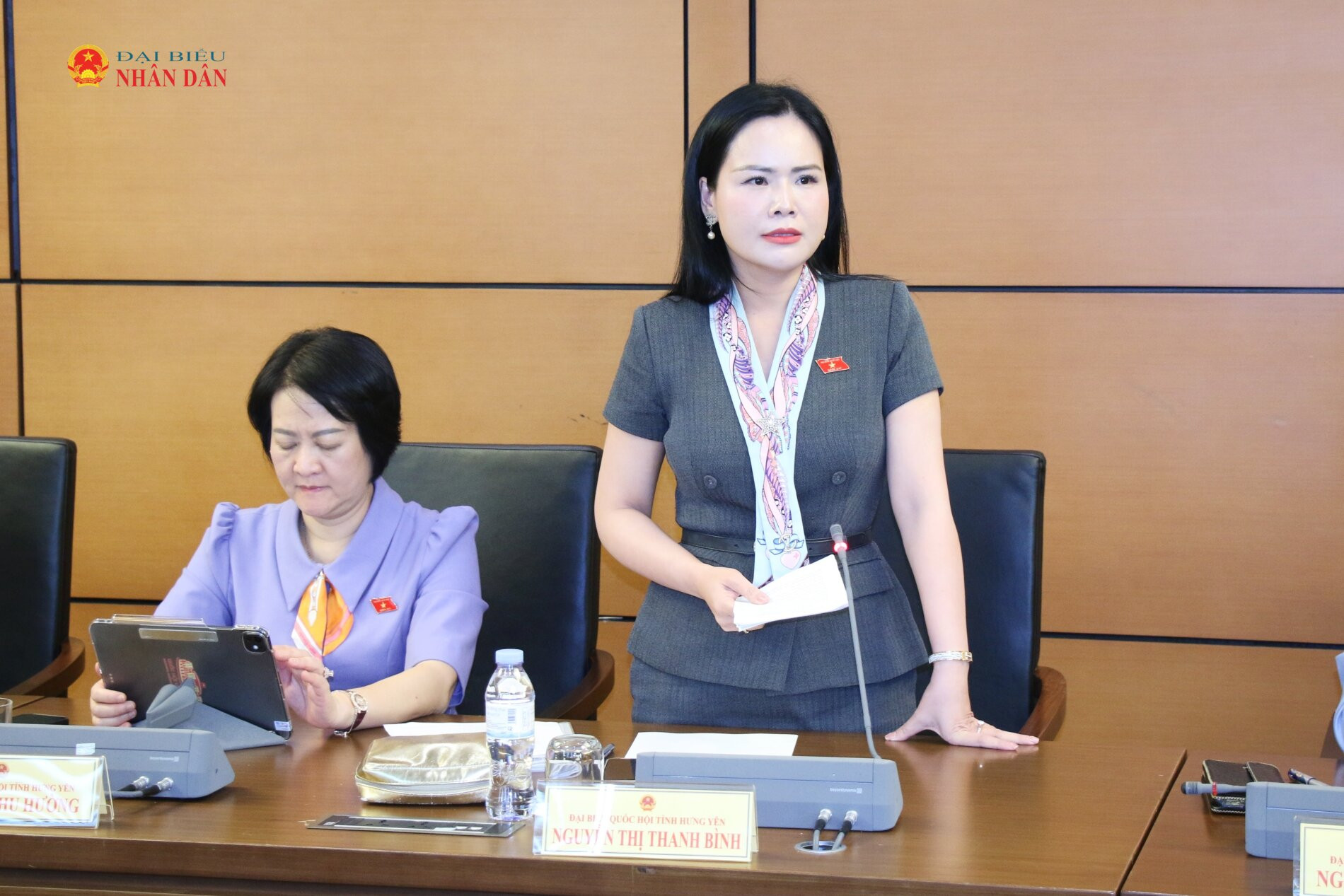ĐBQH Nguyễn Thị Thanh Bình (Hưng Yên) phát biểu