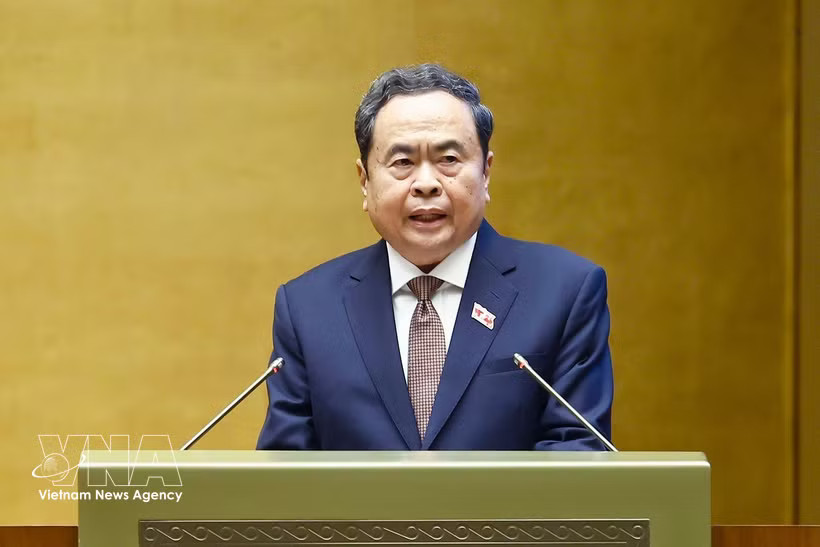 National Assembly President Tran Thanh Man speaks at the 16th legislature’s second session on October 17. (Photo: VNA)