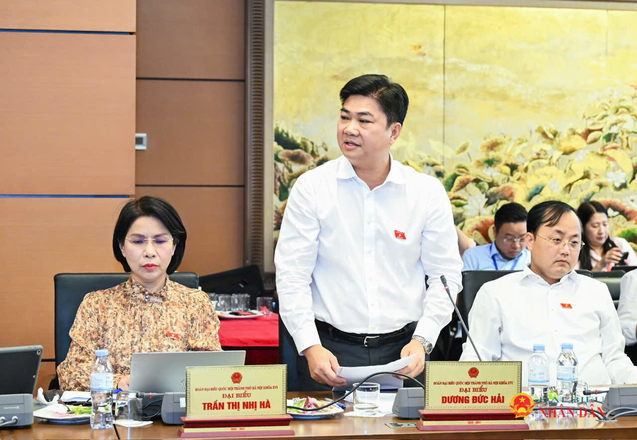 ĐBQH Dương Đức Hải (Hà Nội) phát biểu thảo luận tại Tổ 1