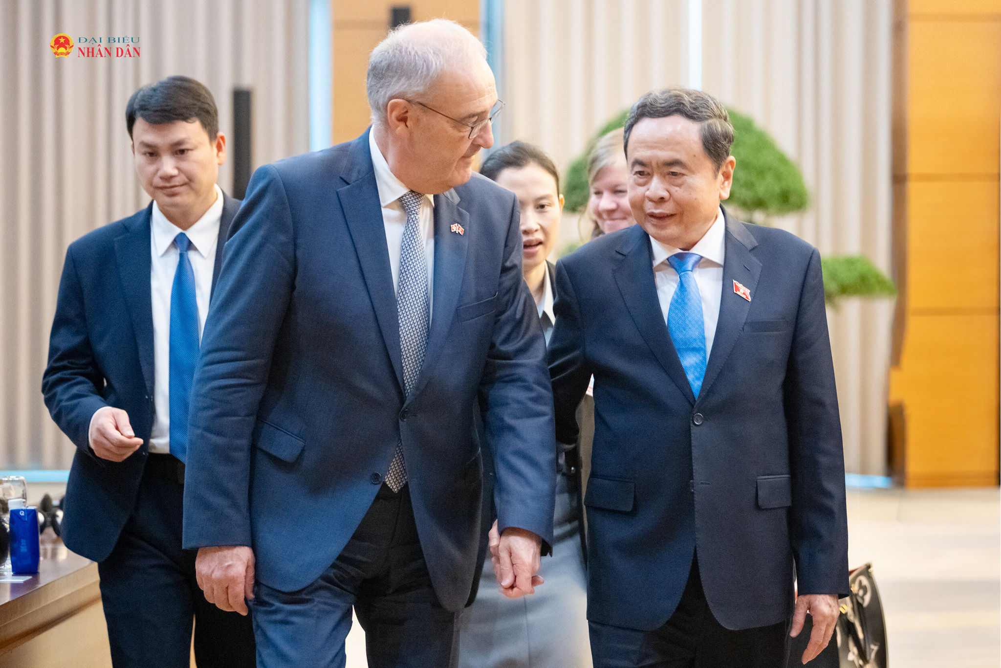 Chủ tịch Quốc hội Trần Thanh Mẫn và Tổng thống Liên bang Thụy Sĩ Guy Parmelin