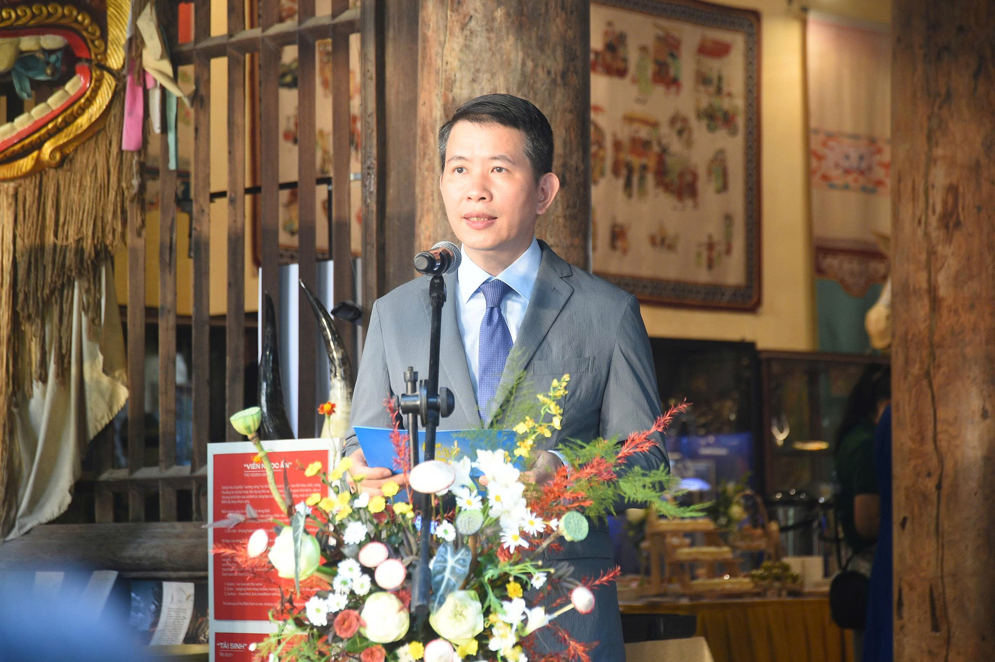 Giám đốc Sở Văn hóa, Thể thao và Du lịch Hà Nội Phạm Tuấn Long phát biểu tại lễ ra mắt nền tảng
