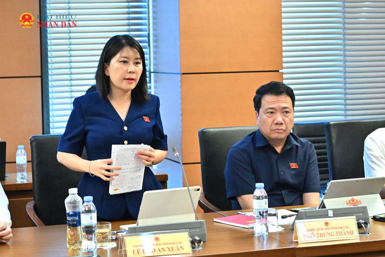 ĐBQH Lê Đào An Xuân (Đắk Lắk) phát biểu.