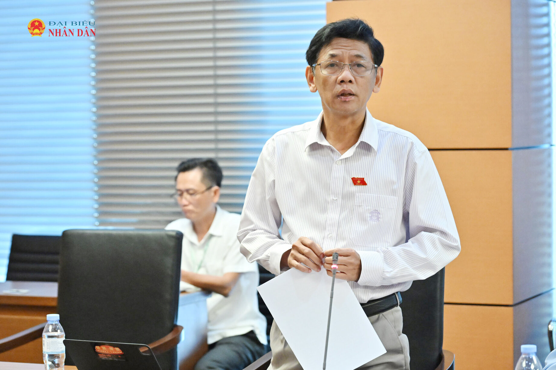 Chủ tịch Hội đồng Dân tộc Lâm Văn Mẫn phát biểu