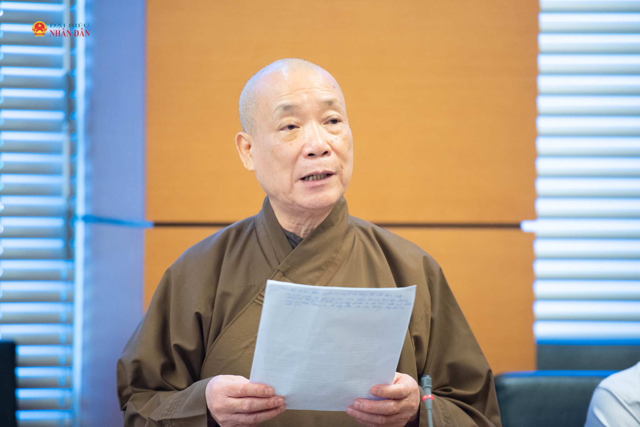 ĐBQH Hoà thượng Thích Bảo Nghiêm (Hà Nội). Ảnh Xuân Quý