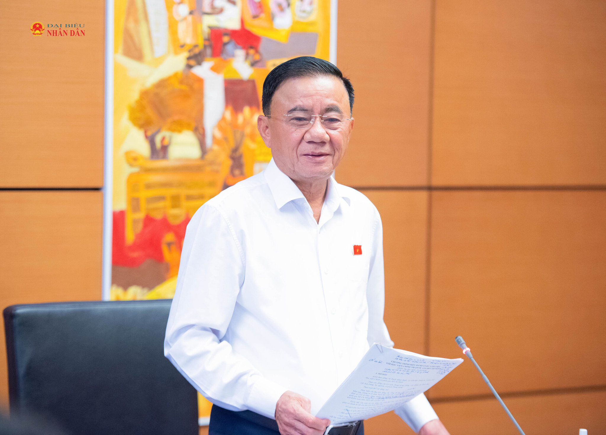 Thường trực Ban Bí thư Trần Cẩm Tú phát biểu. Ảnh Xuân Quý