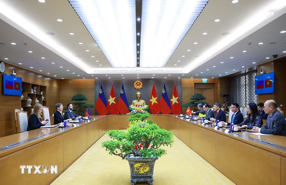 Thủ tướng Lê Minh Hưng hội đàm với Thủ tướng Công quốc Liechtenstein Brigitte Haas