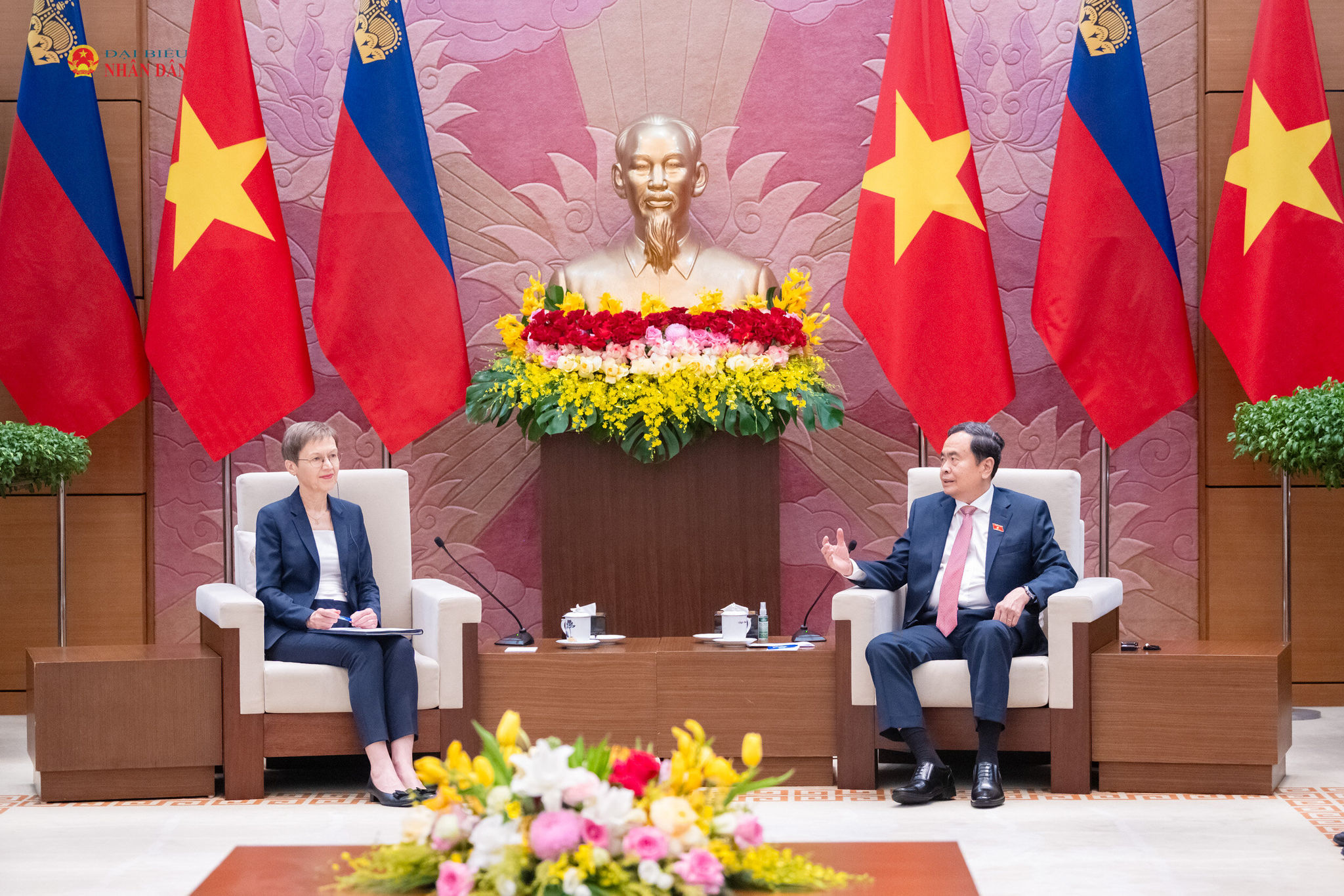 Chủ tịch Quốc hội Trần Thanh Mẫn hội kiến Thủ tướng Công quốc Liechtenstein Brigitte Haas