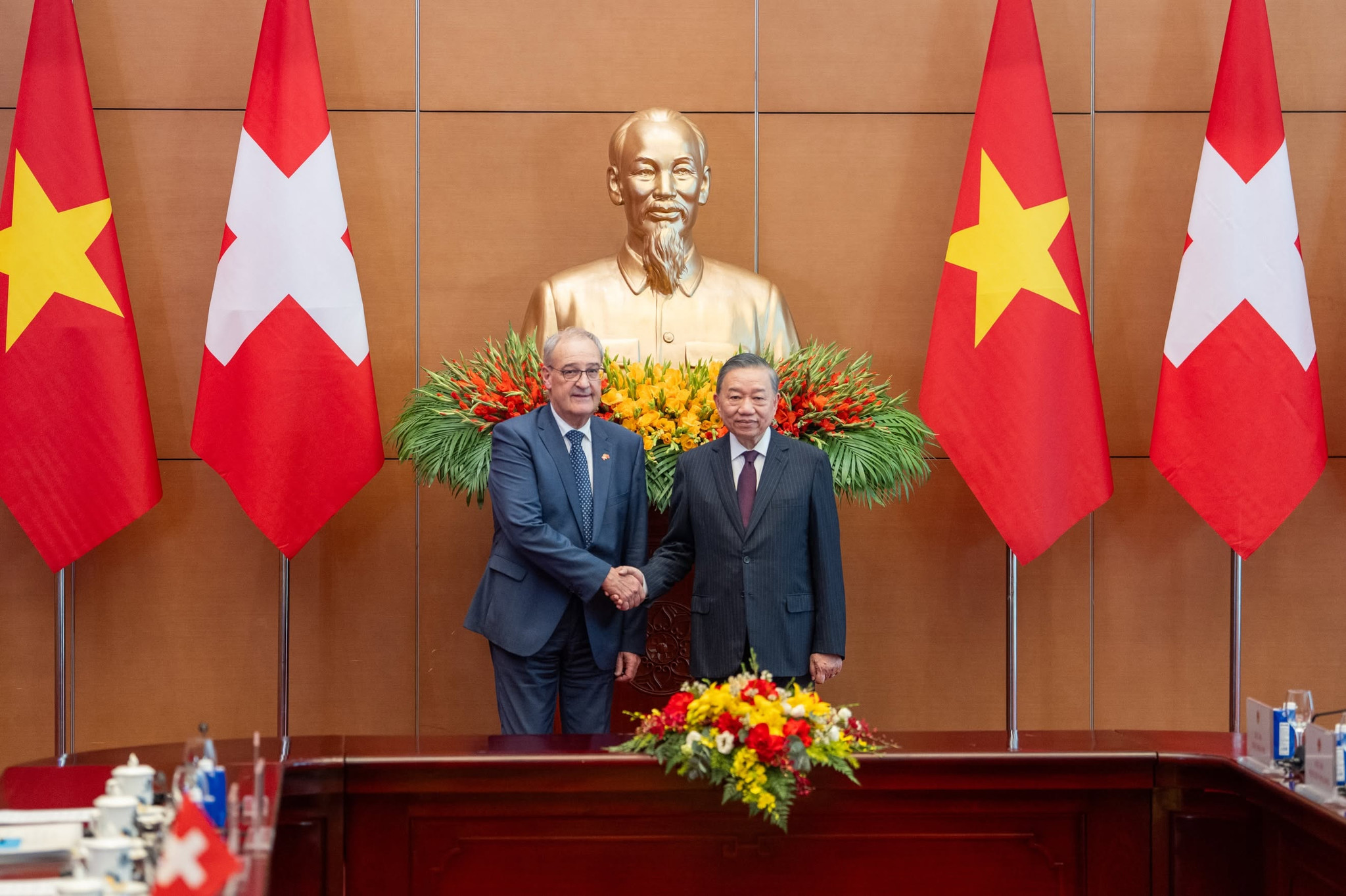 Tổng thống Guy Parmelin đã có cuộc hội đàm quan trọng với Tổng Bí thư, Chủ tịch nước Tô Lâm