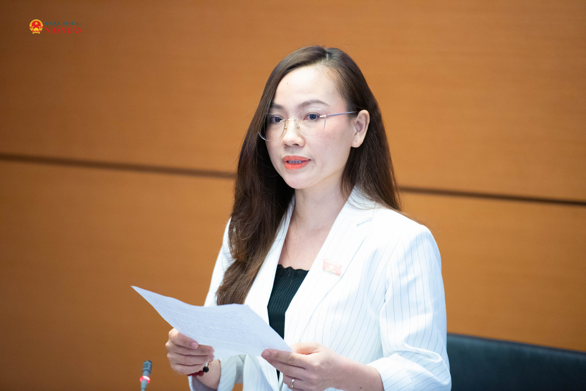 ĐBQH Lưu Thị Thuý Hằng (Phú Thọ).Ảnh Xuân Quý