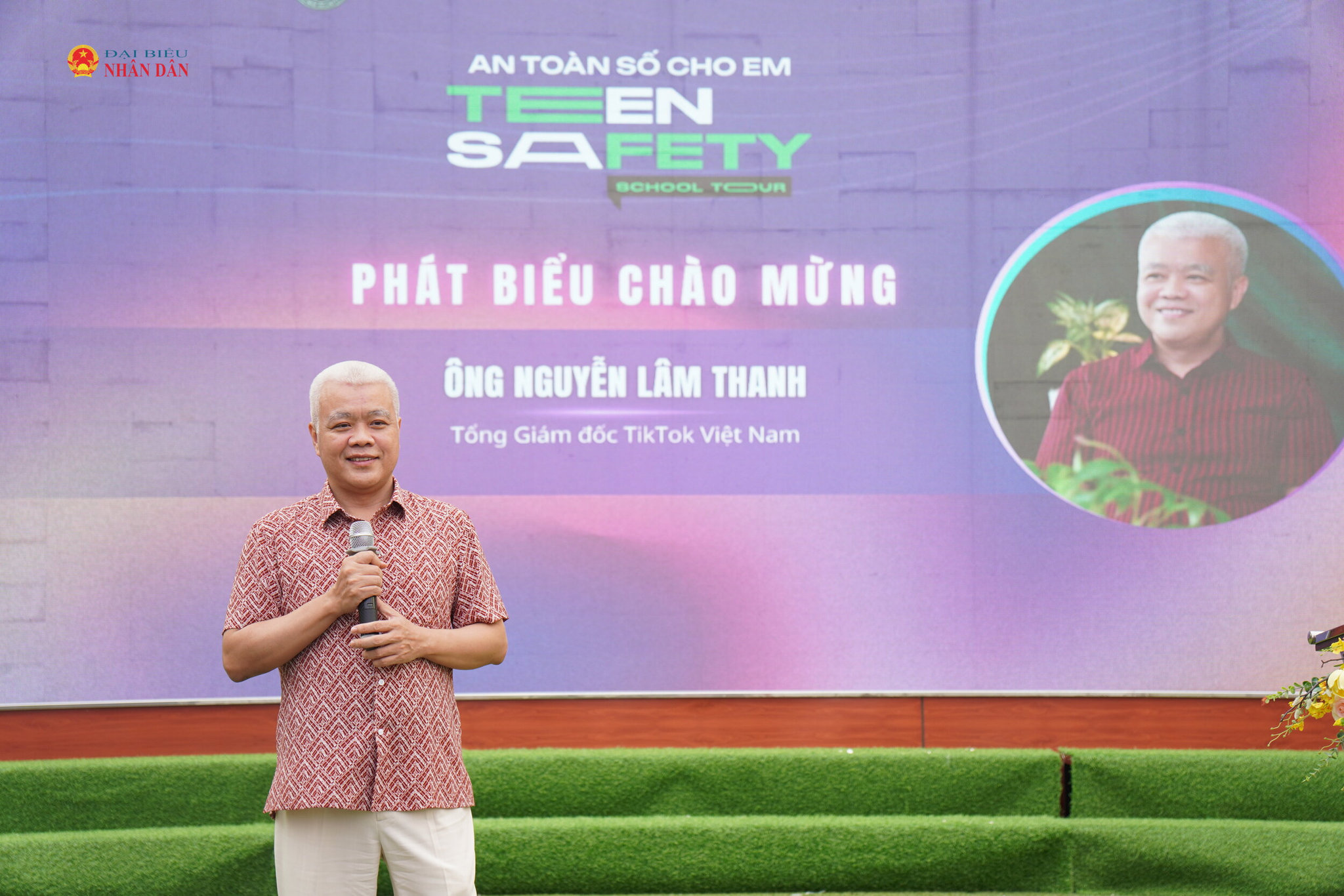 Ông Nguyễn Lâm Thanh - Đại diện TikTok Việt Nam phát biểu tại sự kiện.