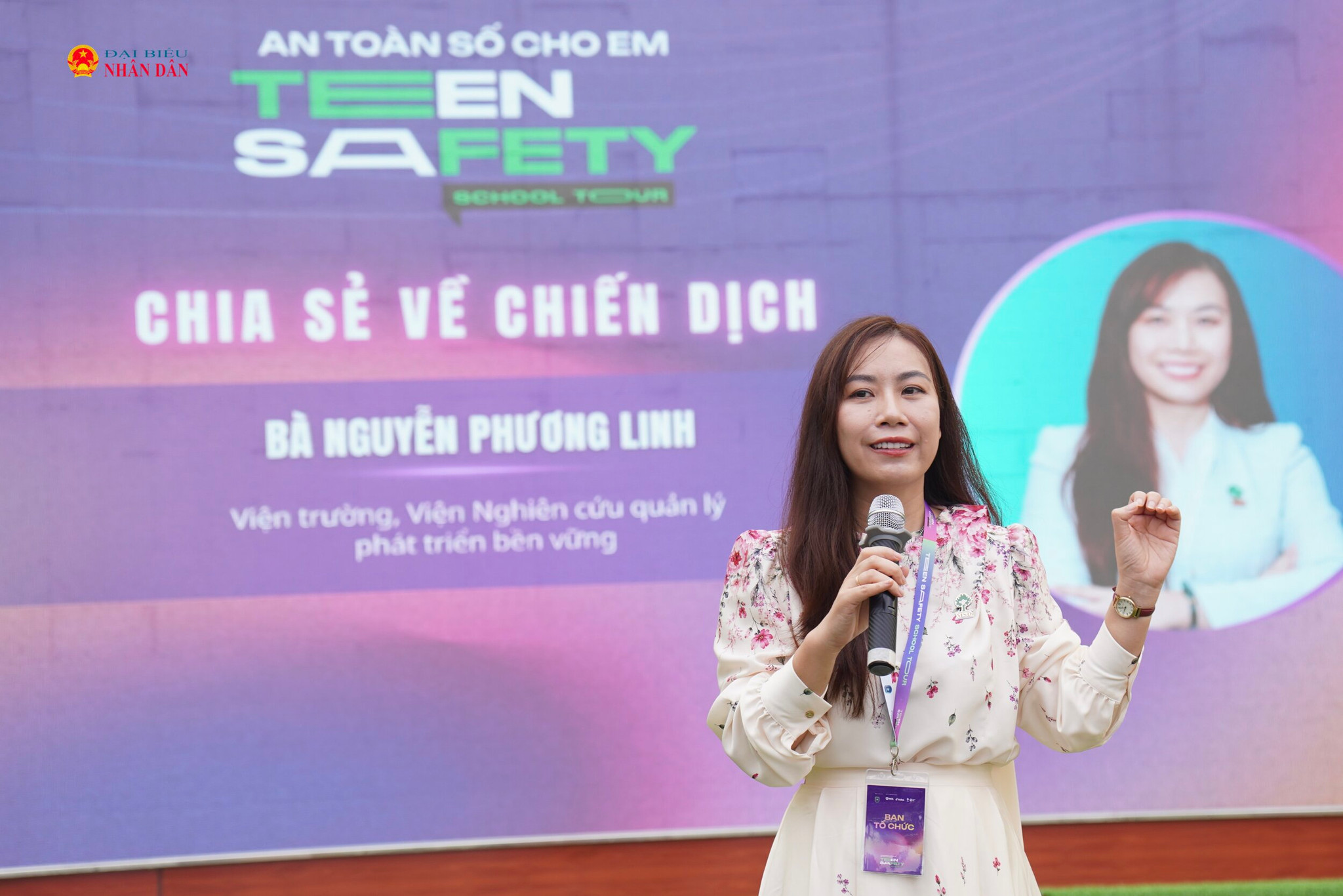 Bà Nguyễn Phương Linh, Viện trưởng Viện Nghiên cứu quản lý phát triển bền vững (MSD United Way Vietnam) phát biểu tại sự kiện.