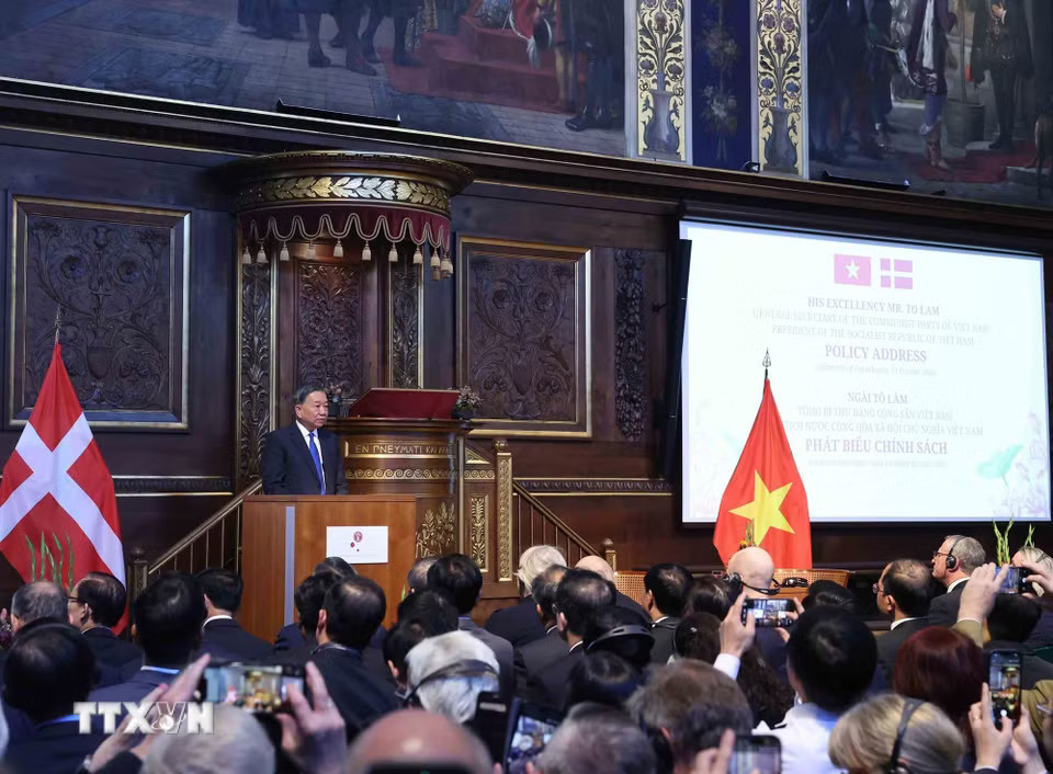 Tổng Bí thư, Chủ tịch nước Tô Lâm phát biểu chính sách tại Đại học Copenhagen (Đan Mạch)