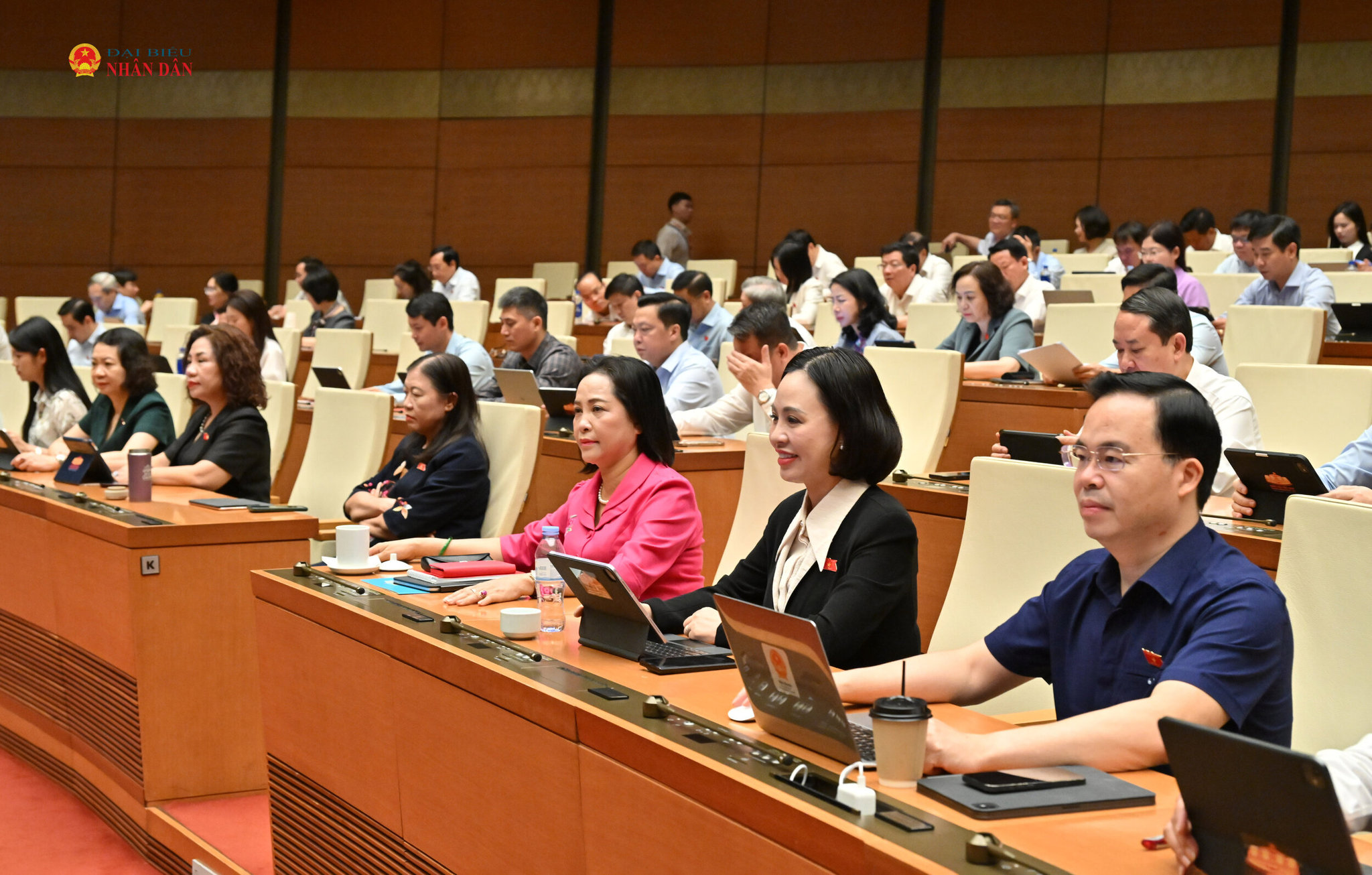 Phó Chủ tịch Quốc hội Nguyễn Thị Thanh và các đại biểu tham dự phiên họp