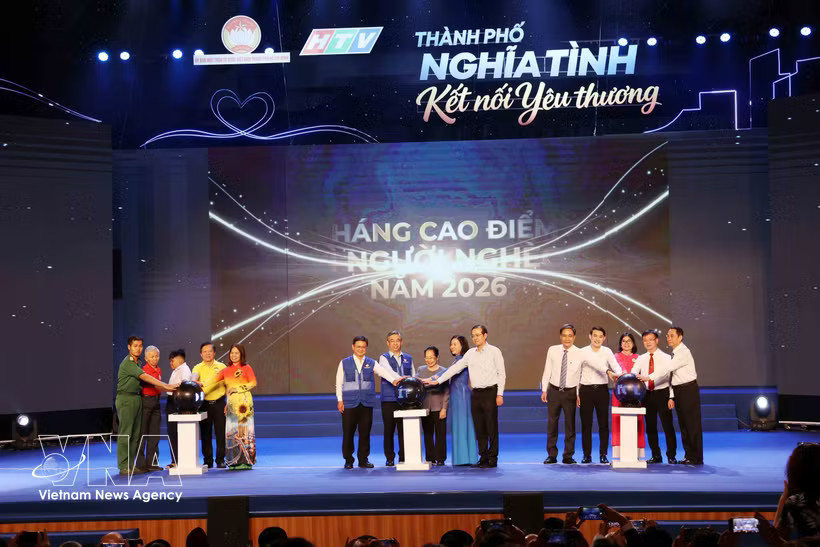 Ho Chi Minh City leaders launch the 2026 Month for the Poor. (Photo: VNA)