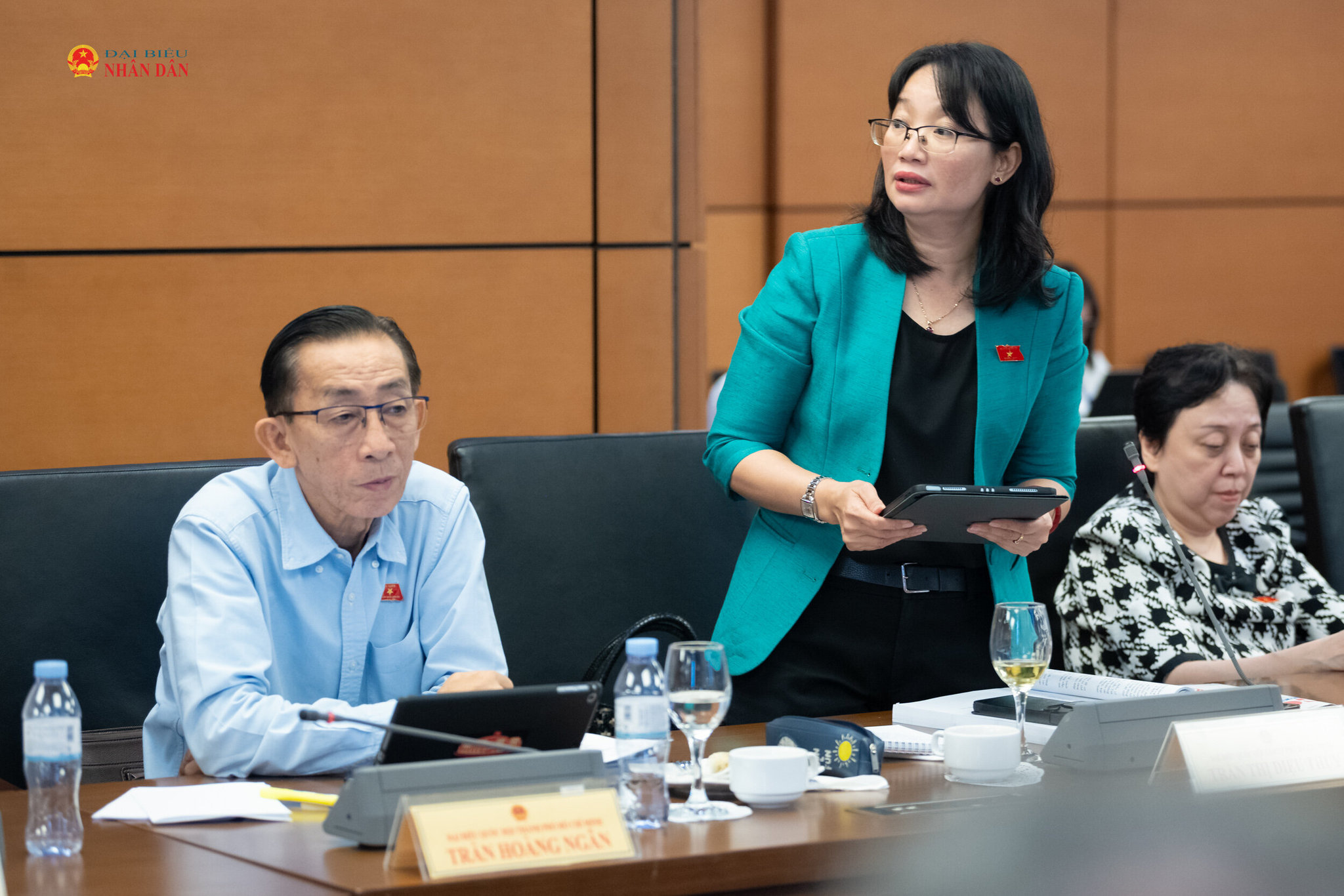 ĐBQH Trần Thị Diệu Thúy (TP. Hồ Chí Minh) phát biểu thảo luận tại tổ. Ảnh: Phạm Thắng
