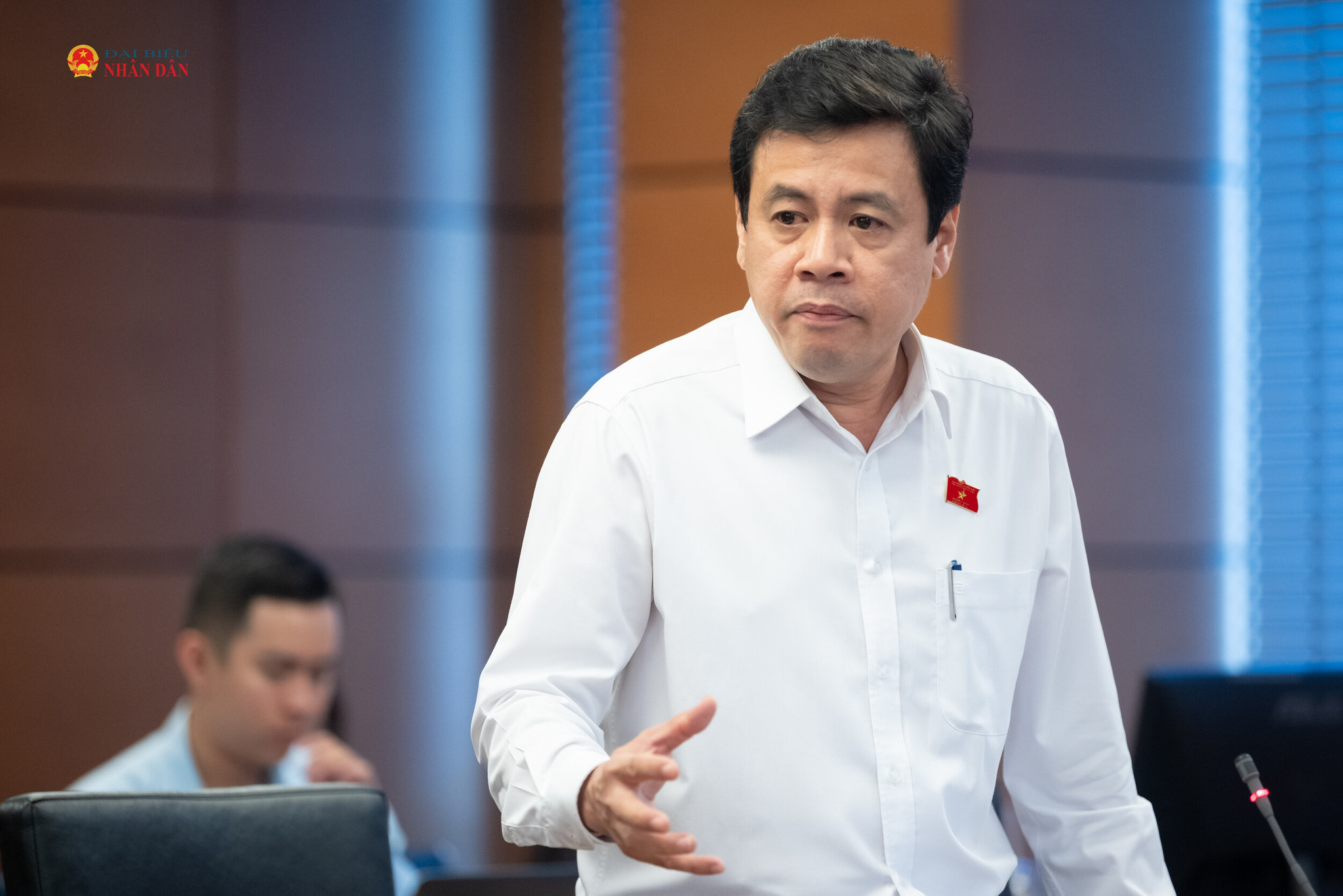 ĐBQH Trần Anh Tuấn (TP. Hồ Chí Minh) phát biểu thảo luận tại tổ. Ảnh: Phạm Thắng