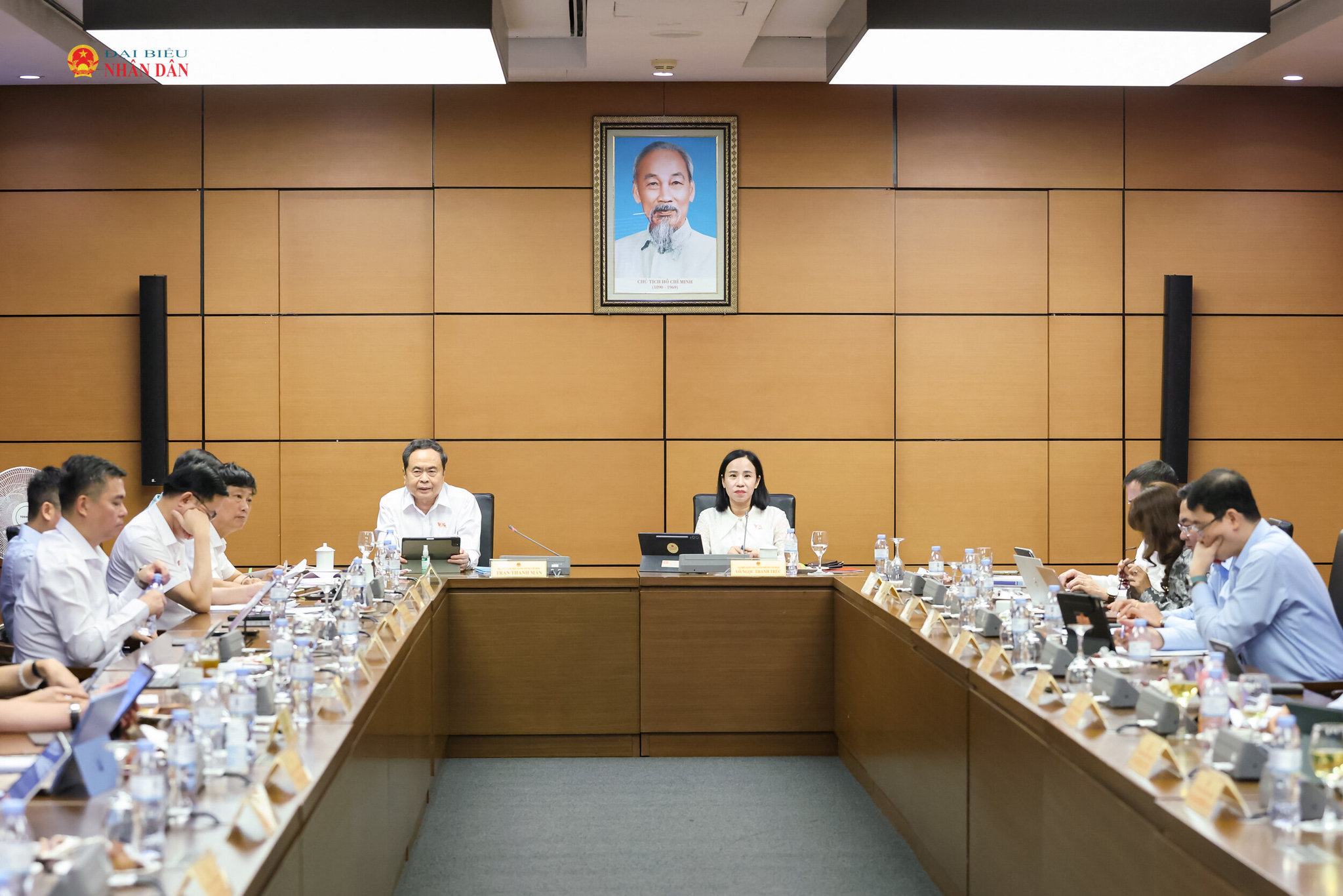 Chủ tịch Quốc hội Trần Thanh Mẫn phát biểu thảo luận tại tổ. Ảnh: Quang Phúc