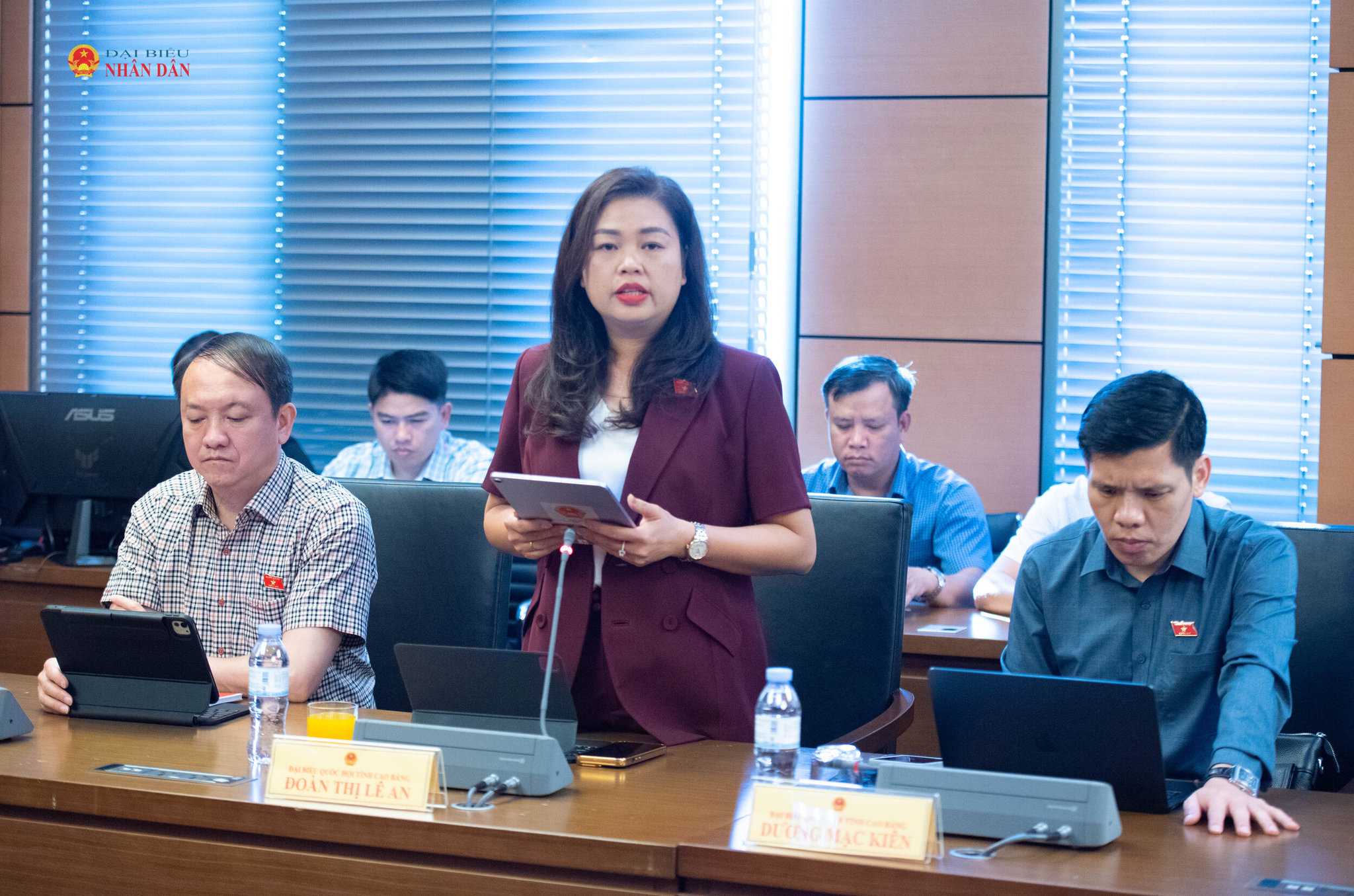 ĐBQH Đoàn Thị Lê An (Cao Bằng).Ảnh Xuân Quý