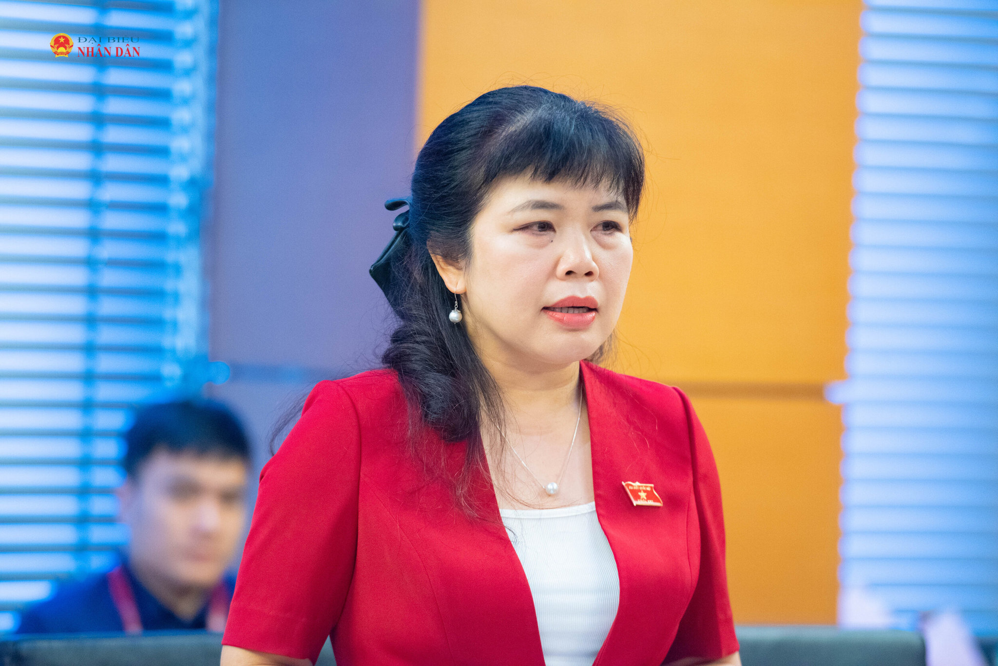 ĐBQH Nguyễn Thị Thu Hà (TP.Quảng Ninh). Ảnh Xuân Quý