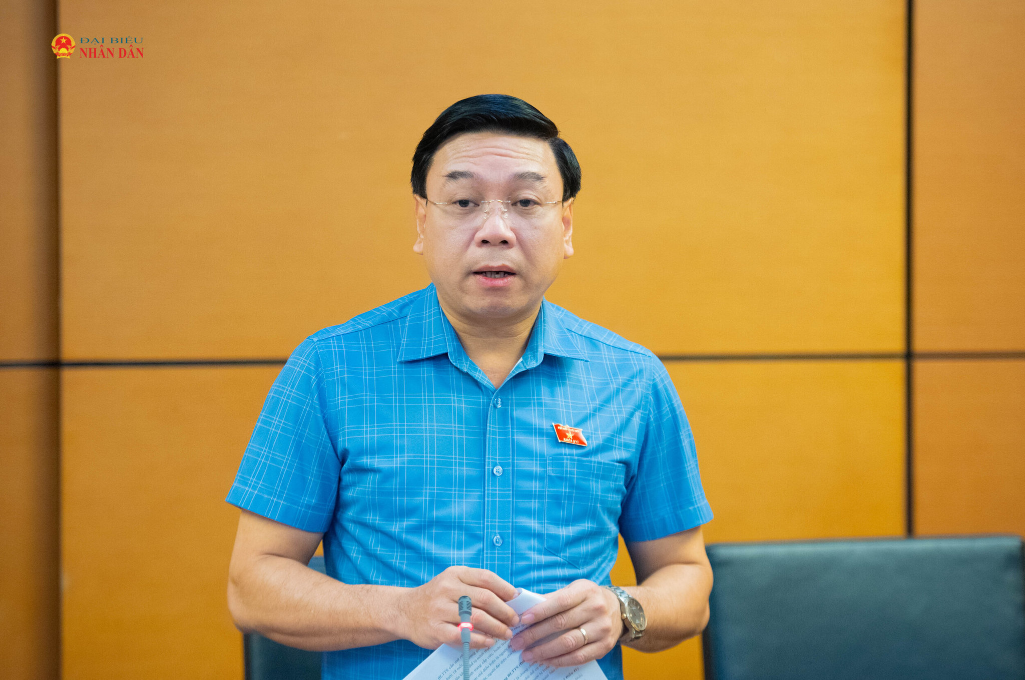 ĐBQH Nguyễn Văn Mạnh (Phú Thọ). Ảnh Xuân Quý