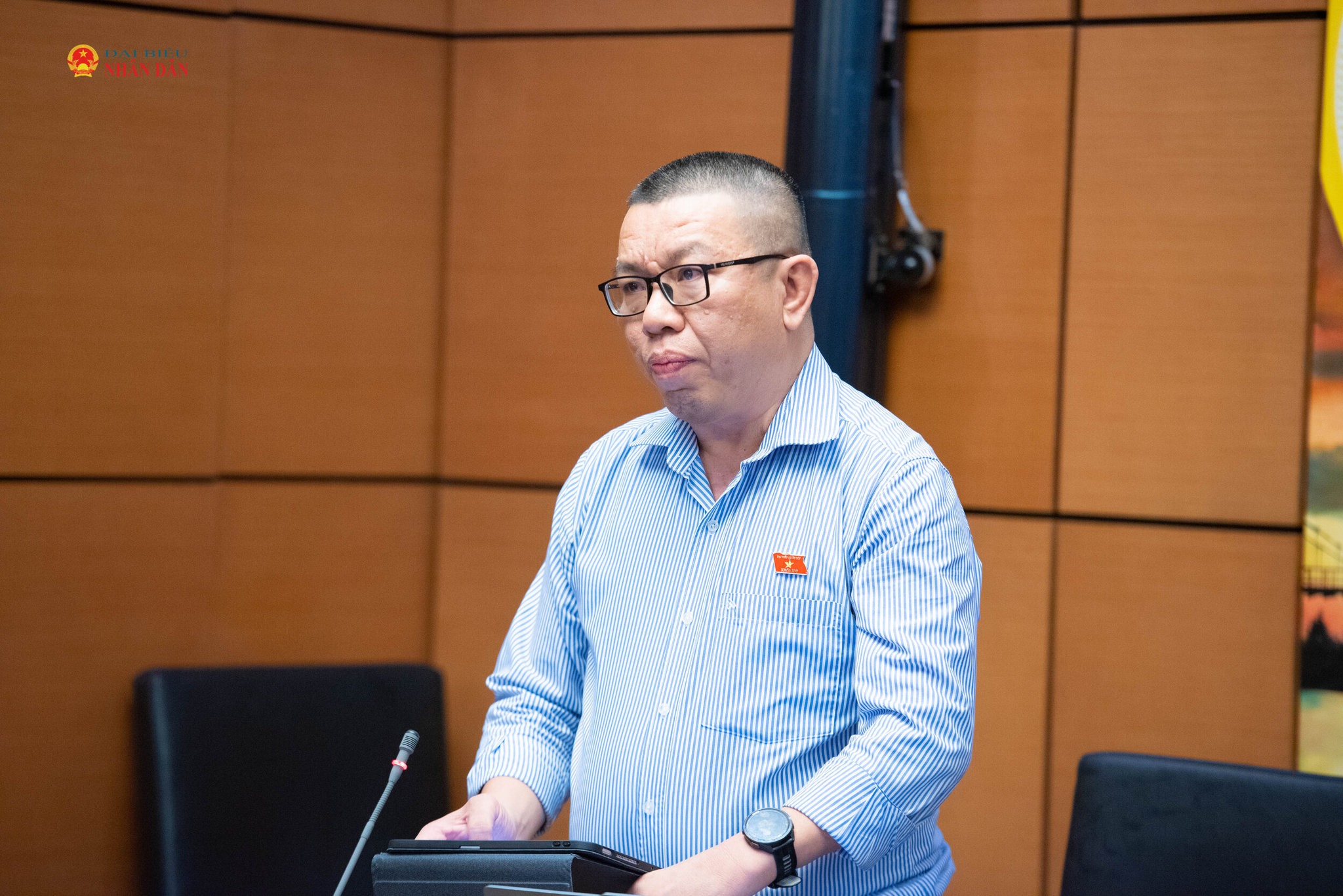 ĐBQH Trần Mạnh Huy (TP.Đà Nẵng). Ảnh Xuân Quý