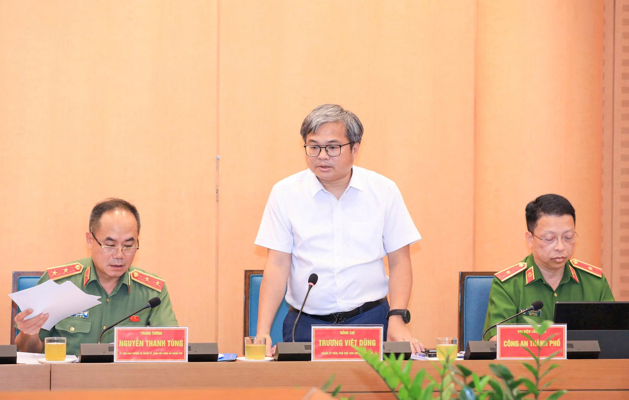 Phó Chủ tịch UBND thành phố Trương Việt Dũng phát biểu