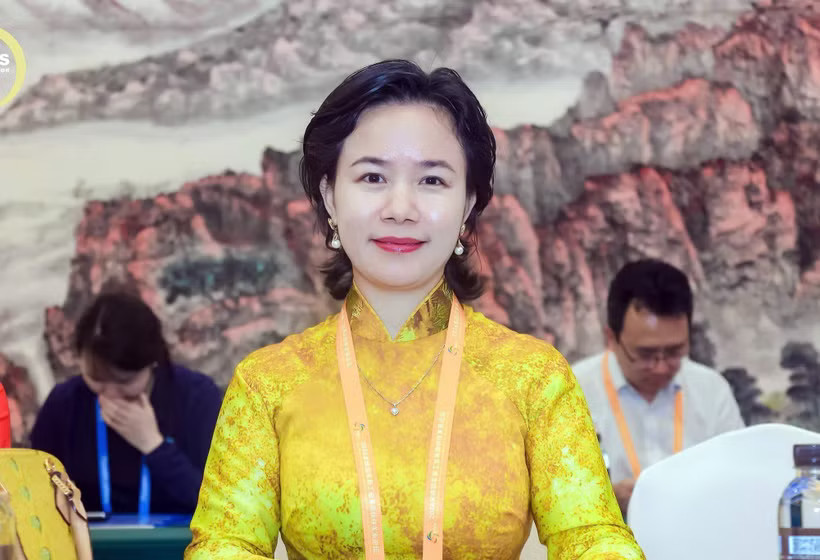 Professor and Doctor Phan Thi Tra My, Chairwoman of the Association of Vietnamese Enterprises in China (Photo published by VNA)