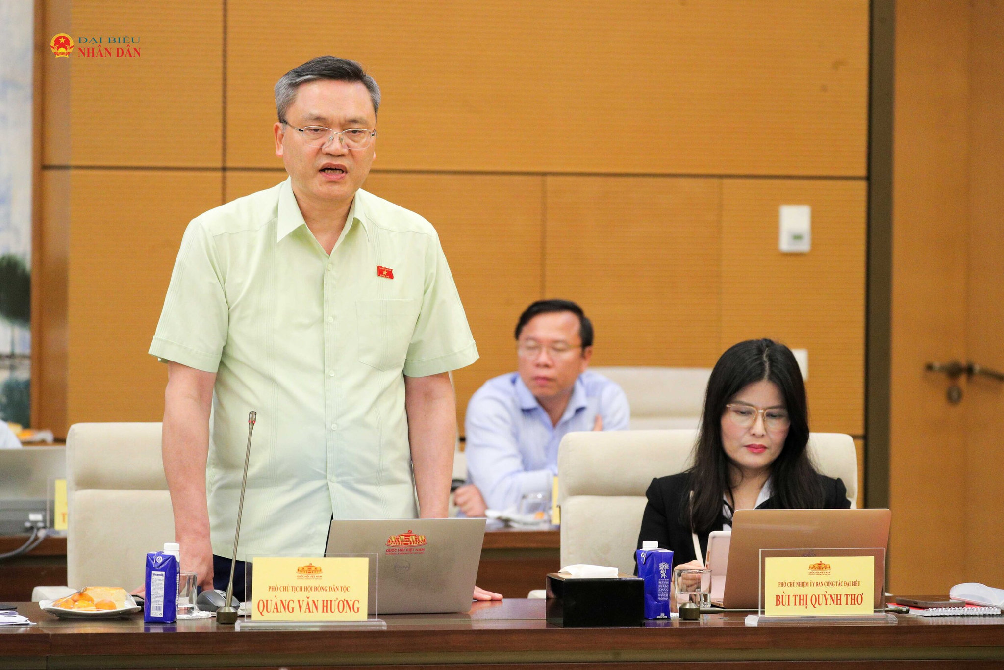 Phó Chủ tịch Hội đồng Dân tộc Quàng Văn Hương. Ảnh Hồ Long