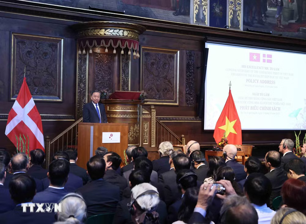 Tổng Bí thư, Chủ tịch nước Tô Lâm phát biểu chính sách tại Đại học Copenhagen (Đan Mạch)