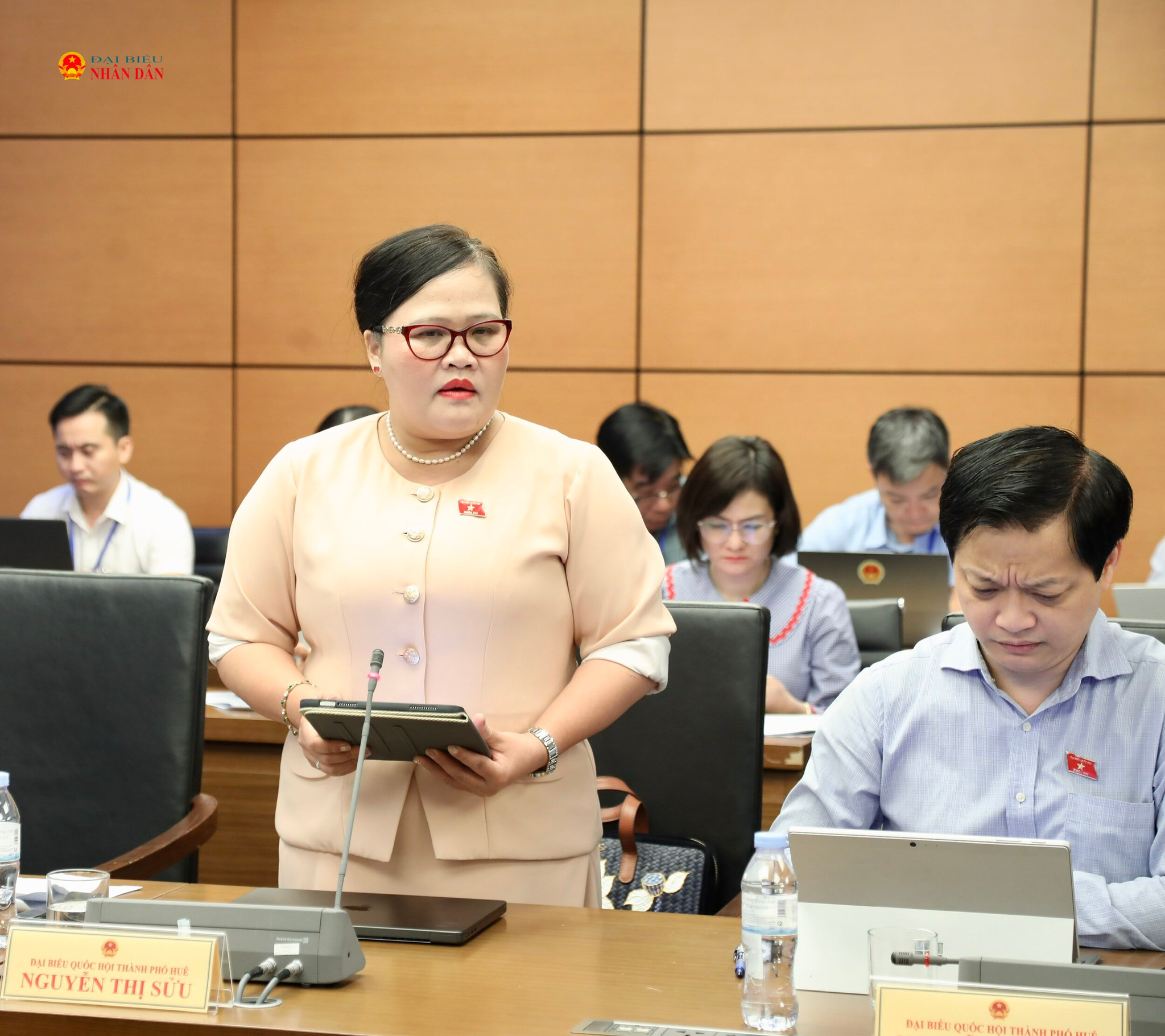 ĐBQH Nguyễn Thị Sửu (thành phố Huế) phát biểu ảnh: Trọng Hiếu