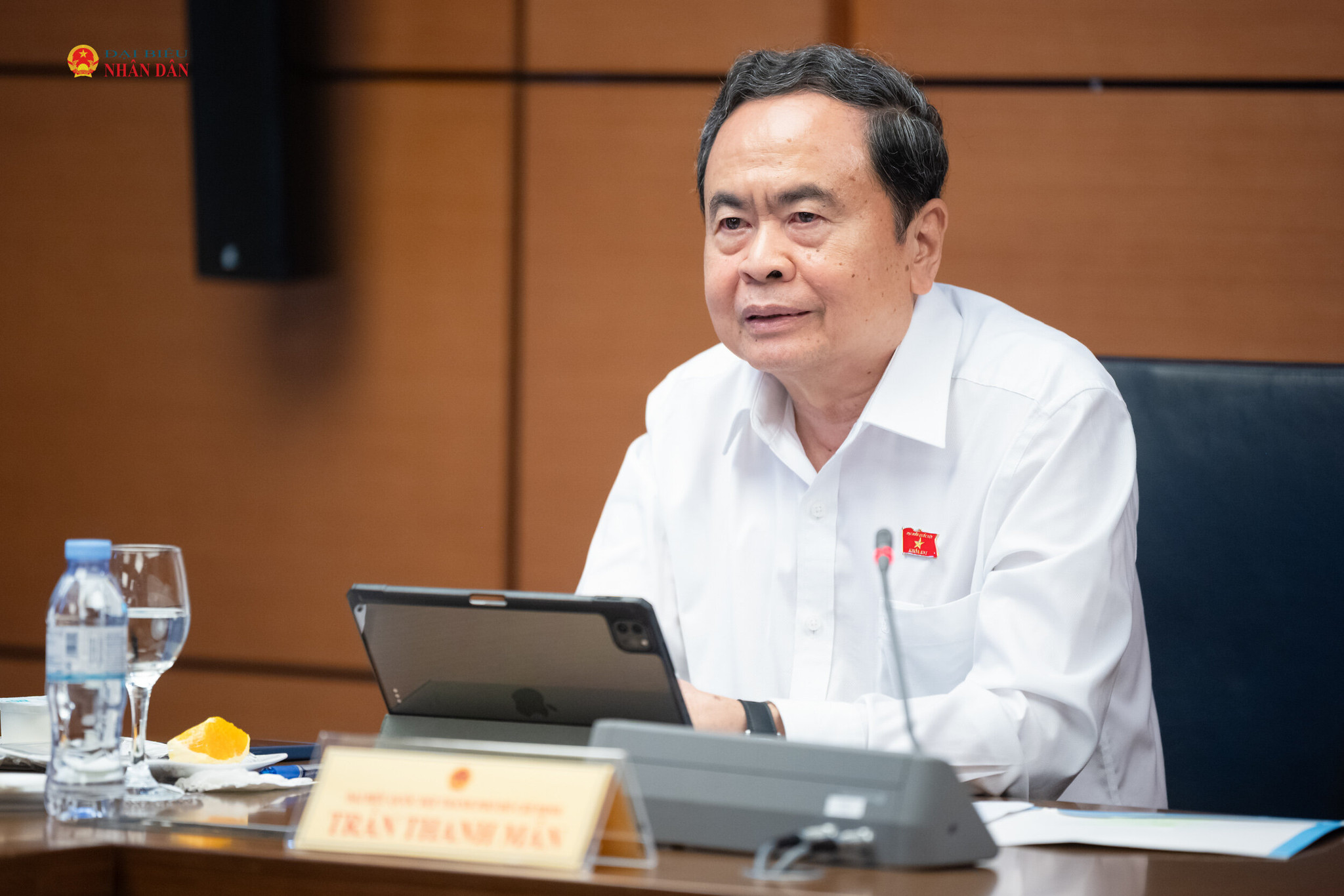 Chủ tịch Quốc hội Trần Thanh Mẫn phát biểu. Ảnh: Phạm Thắng