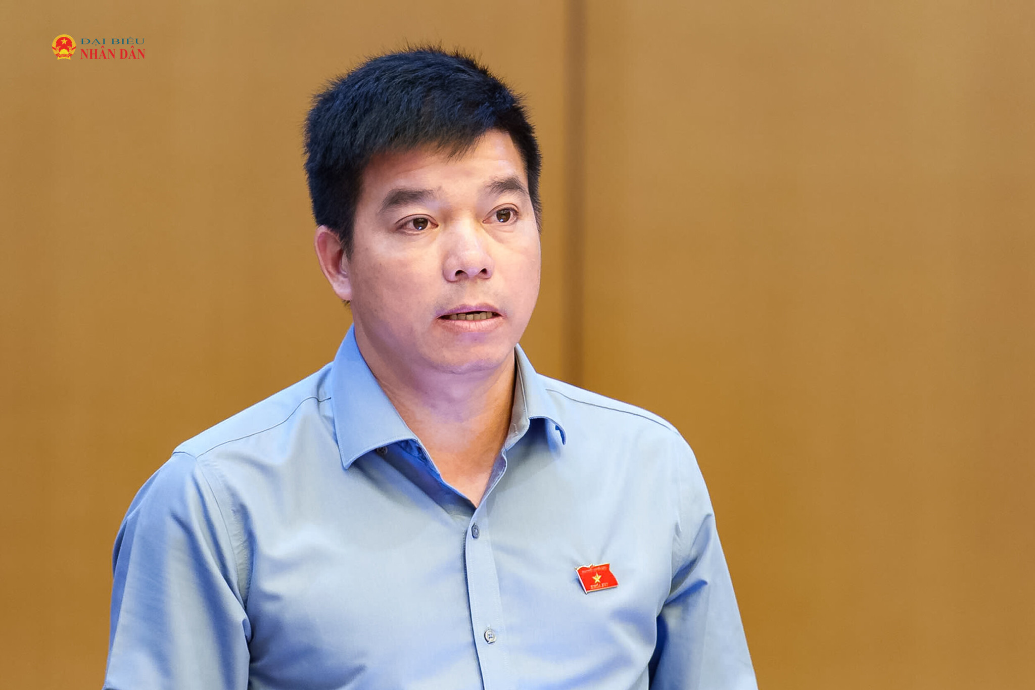ĐBQH Nguyễn Văn Ngọc (Tỉnh Lâm Đồng) phát biểu thảo luận. Ảnh: Tiến Cường