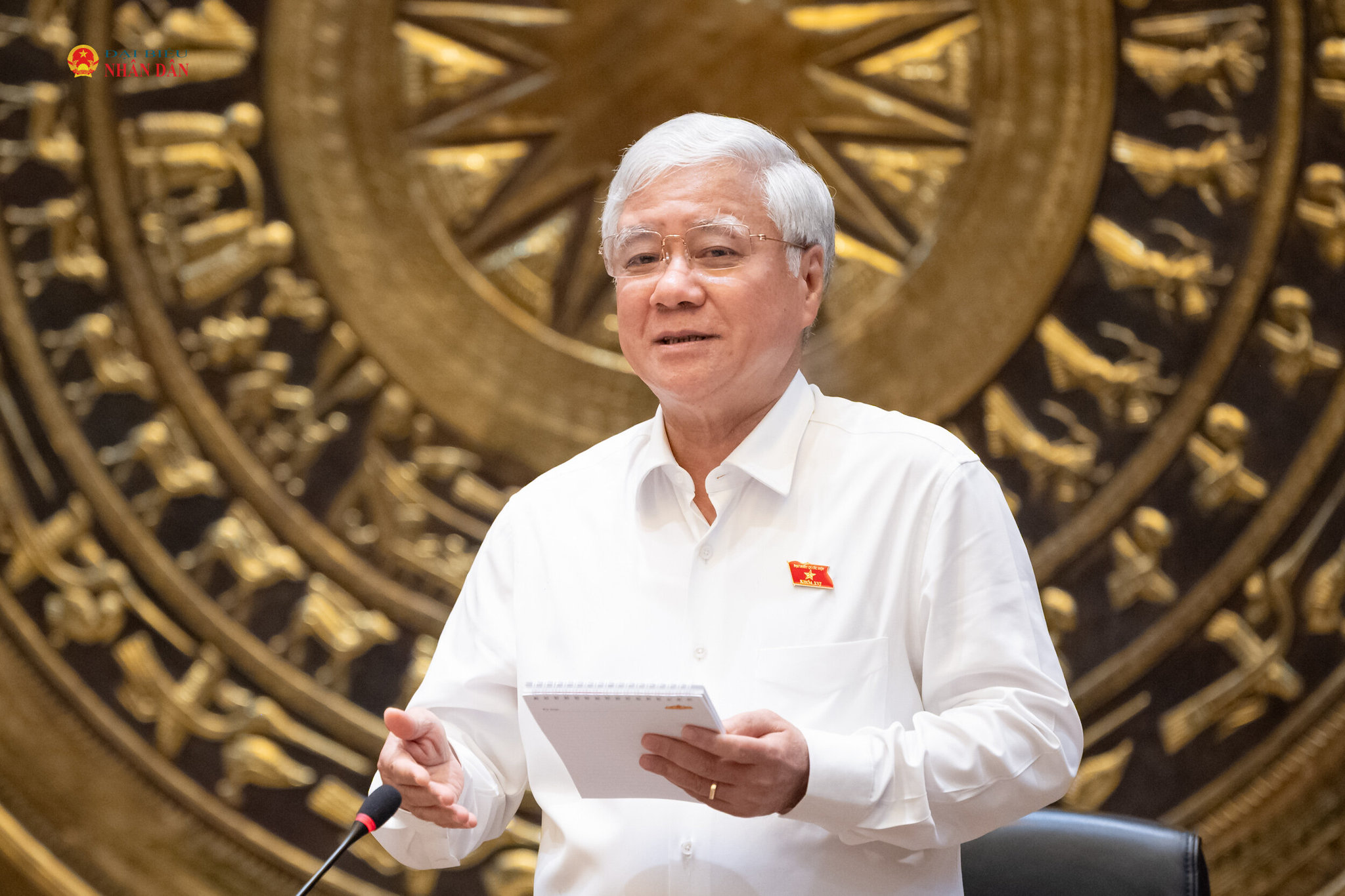 Phó Chủ tịch Thường trực Quốc hội, ĐBQH Đỗ Văn Chiến (TP. Bắc Ninh) phát biểu. Ảnh: Phạm Thắng