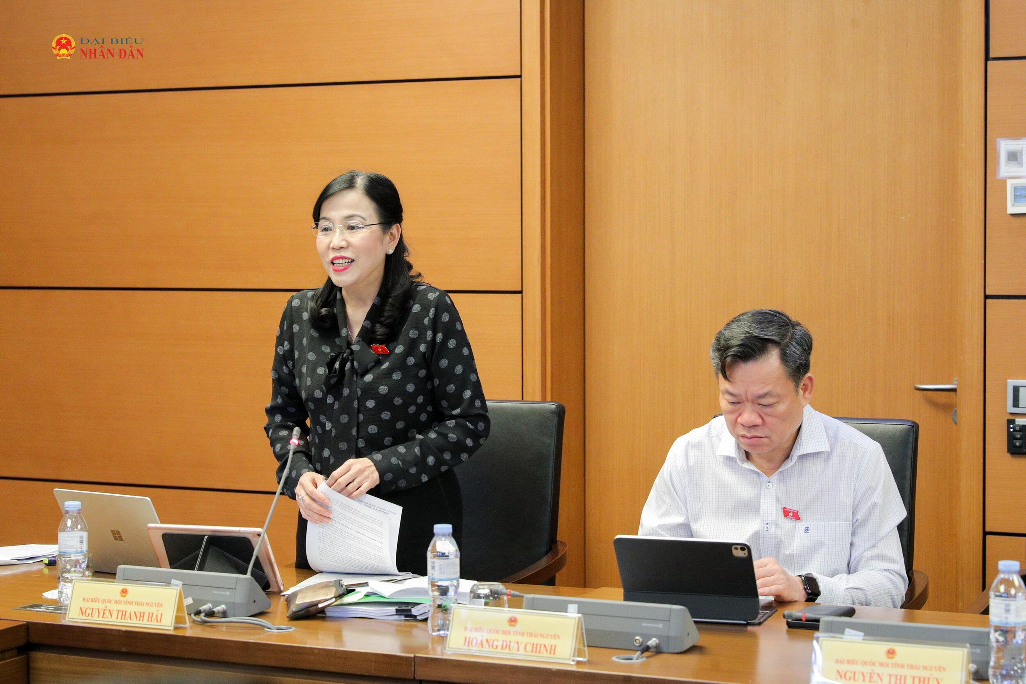 Chủ nhiệm Ủy ban Khoa học, Công nghệ và Môi trường - ĐBQH Nguyễn Thanh Hải (Thái Nguyên) phát biểu