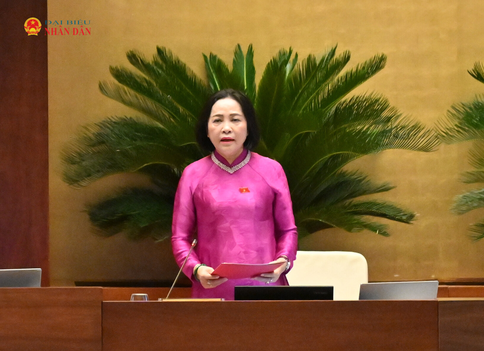 Phó Chủ tịch Quốc hội Nguyễn Thị Thanh điều hành phiên họp